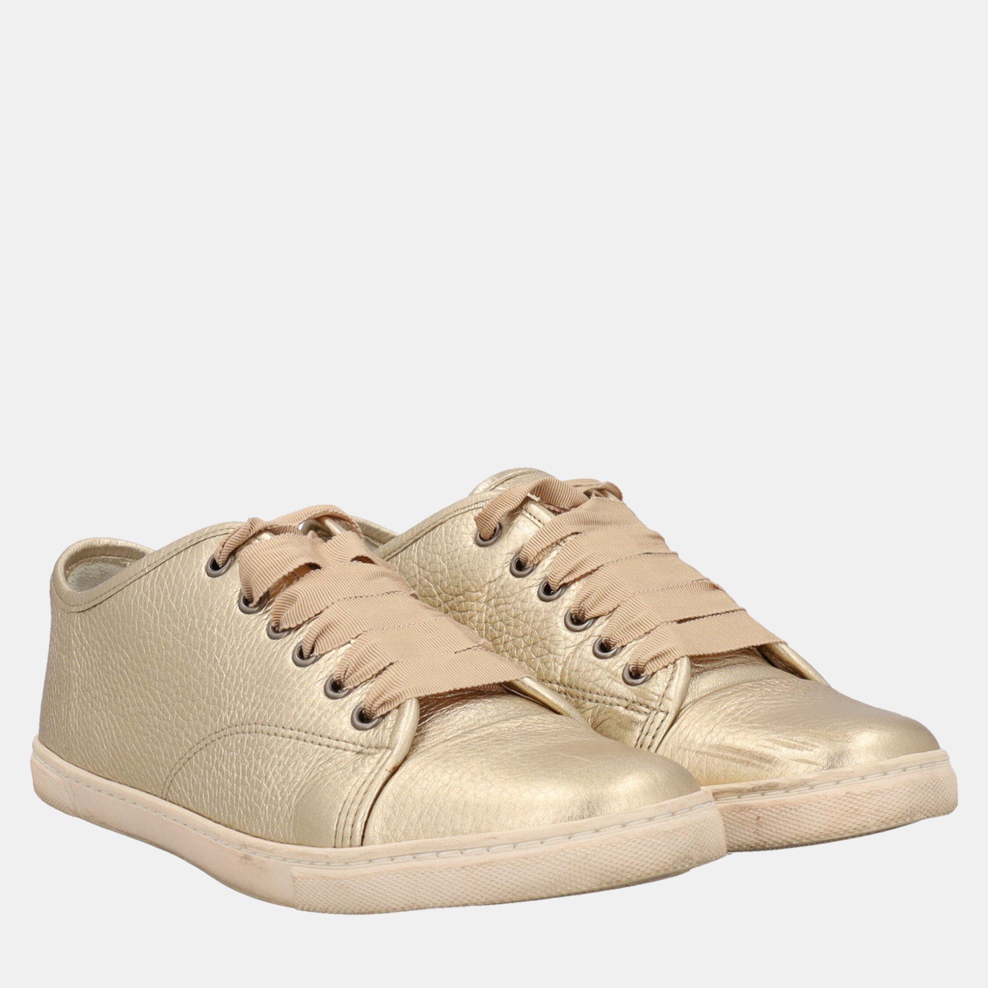 

Lanvin Women's Leather Sneakers - Gold - EU