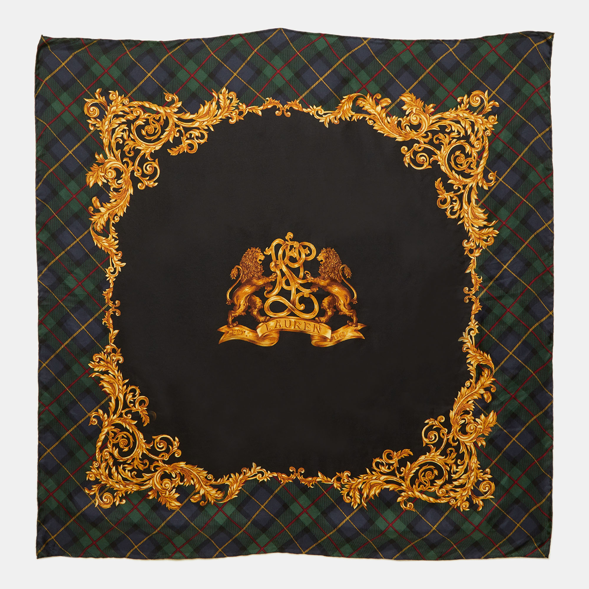 

Ralph Lauren Horse Harness Print Multicolor Silk Scarf