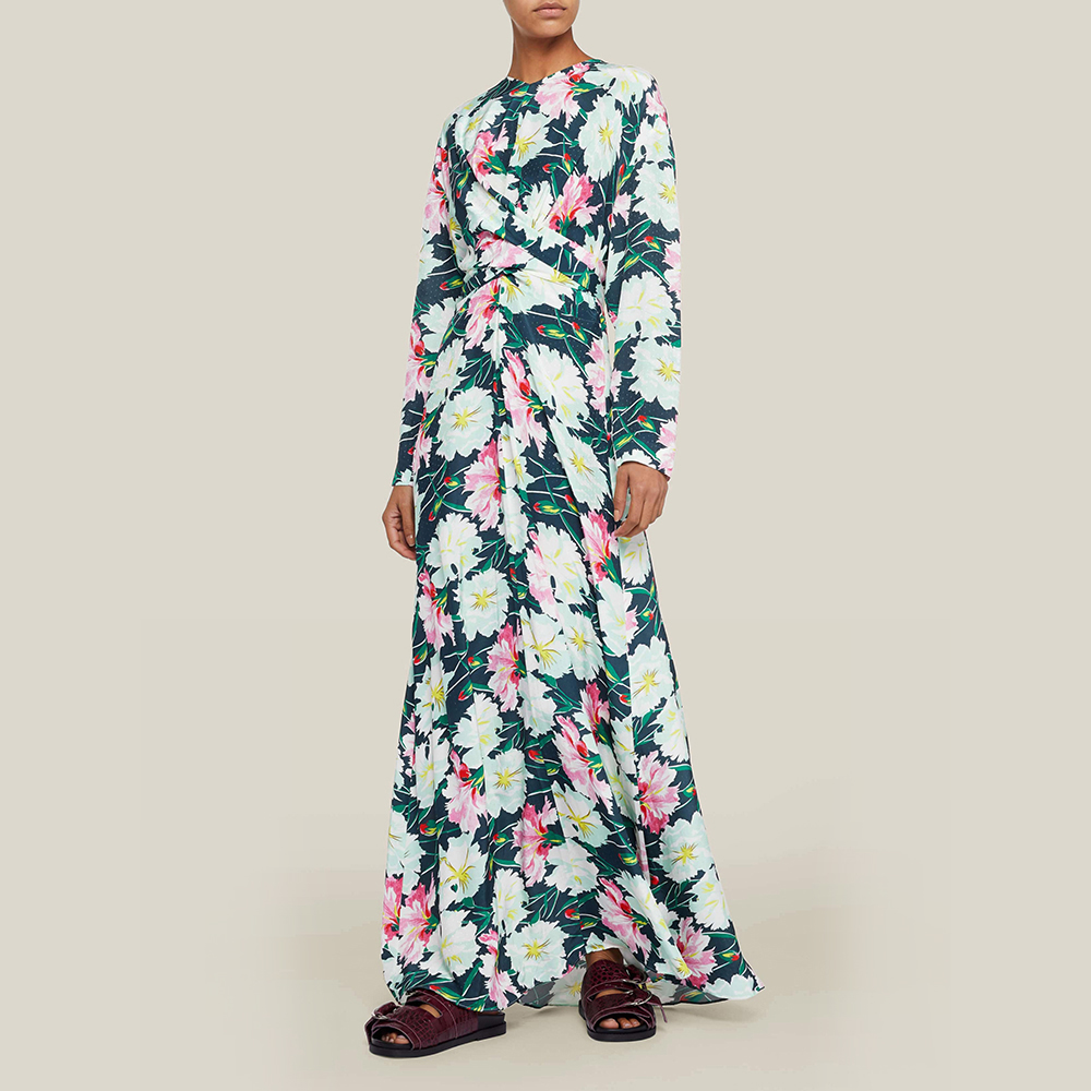 

LAYEUR Multicoloured Ruby Floral Print Wrap Maxi Dress FR 38, Multicolor