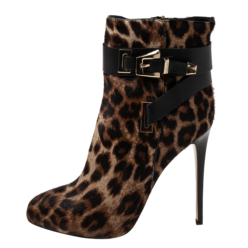

Le Silla Brown Calf Hair Ankle Boots Size
