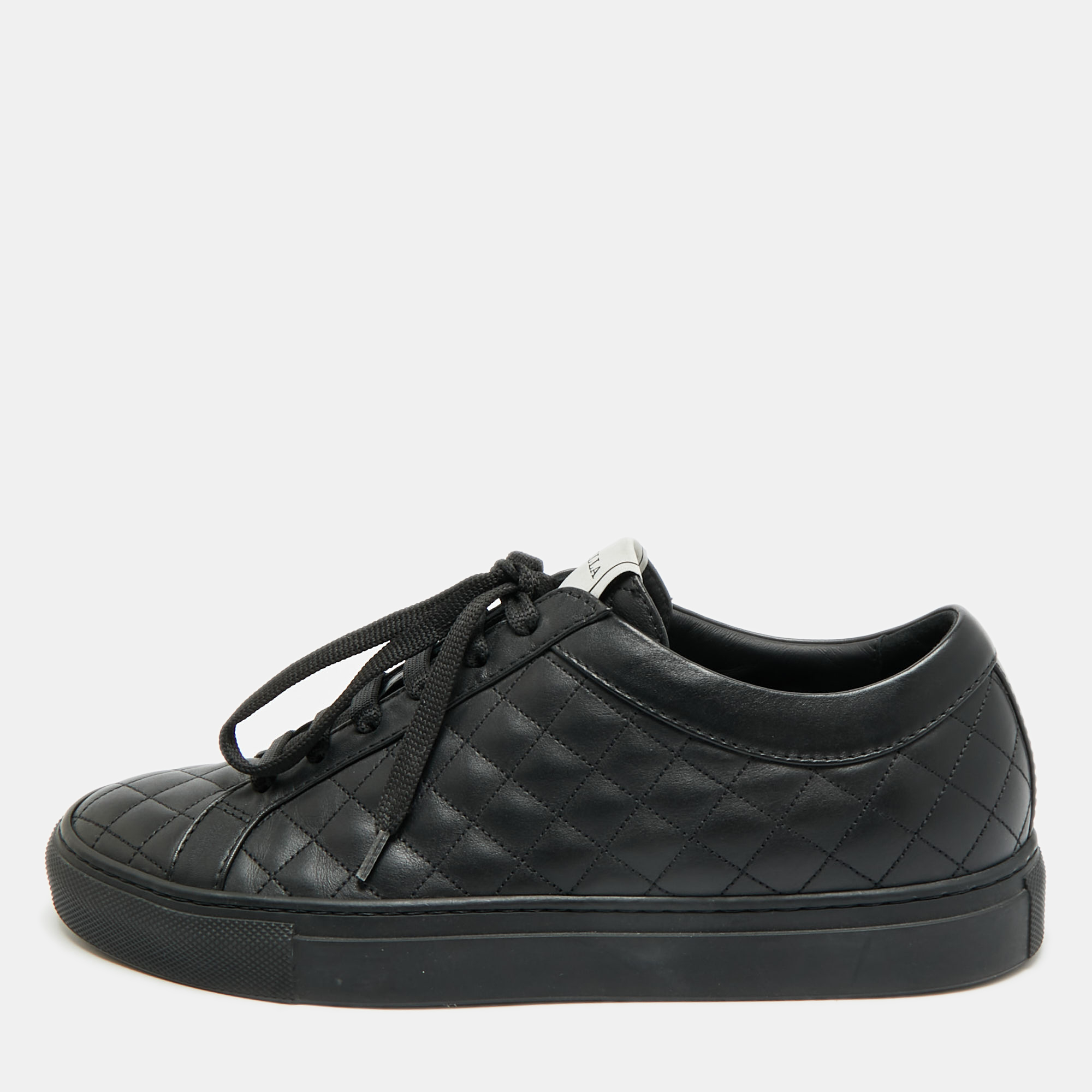 

Le Silla Size  Black Leather Lace Up Sneakers