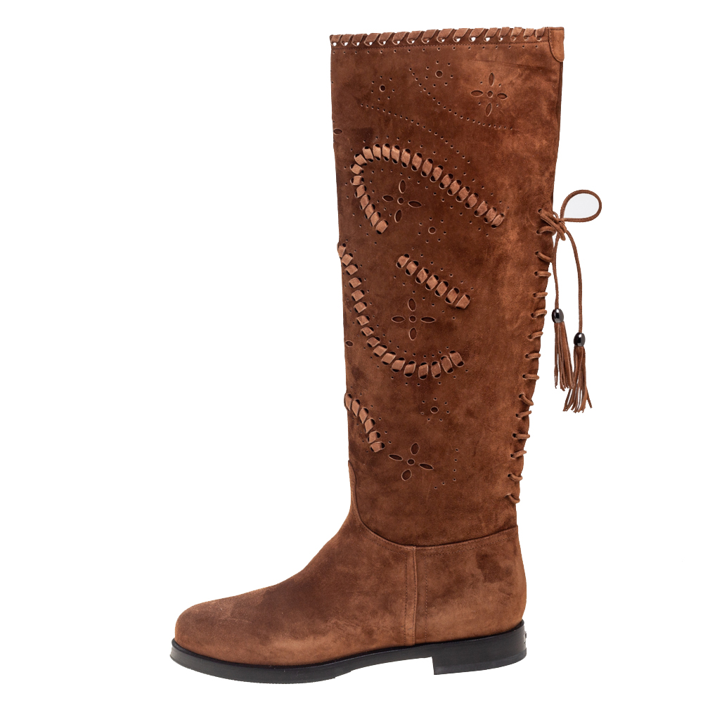 

Le Silla Brown Suede Knee High Boots Size