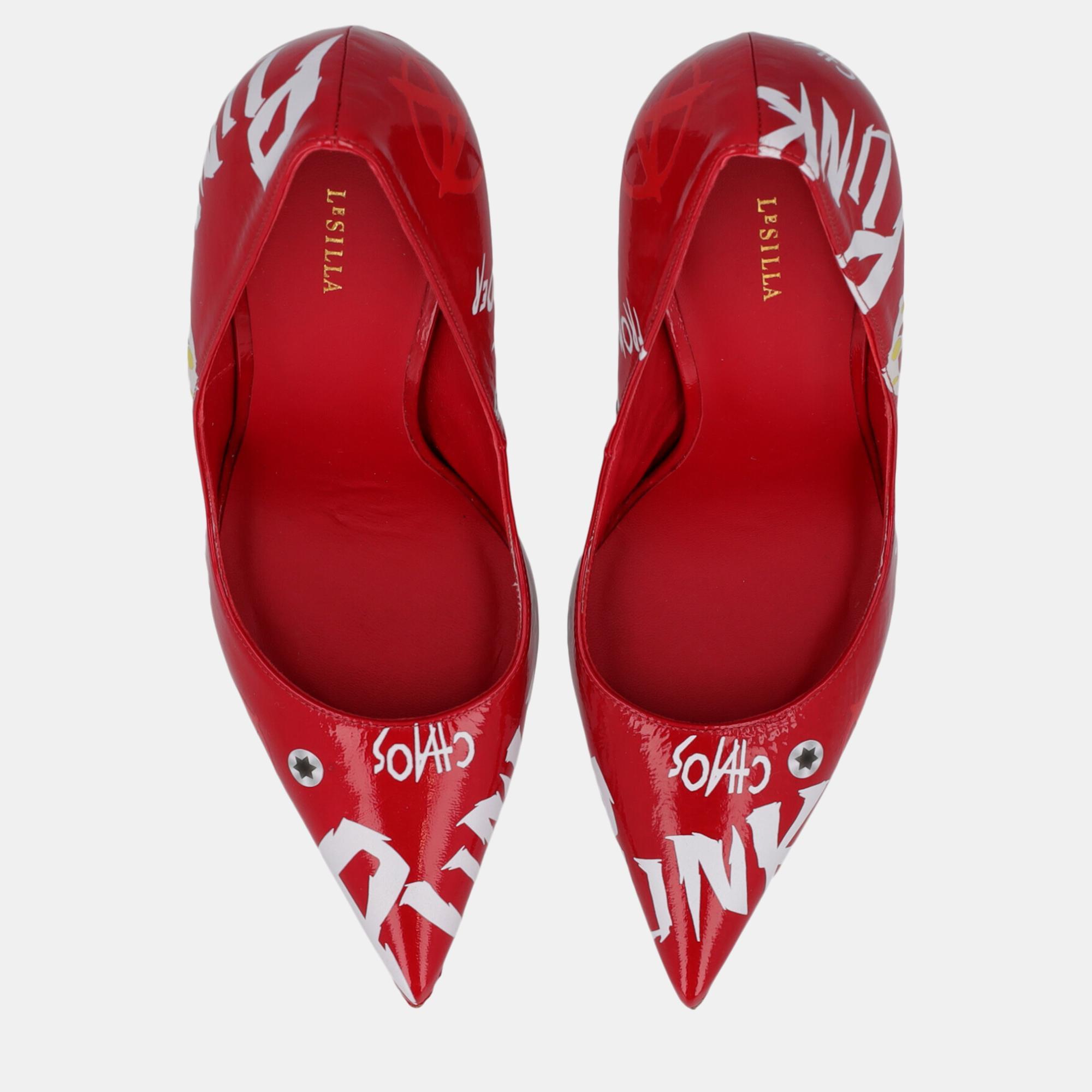 

Le Silla Women's Leather Heels - Red - EU