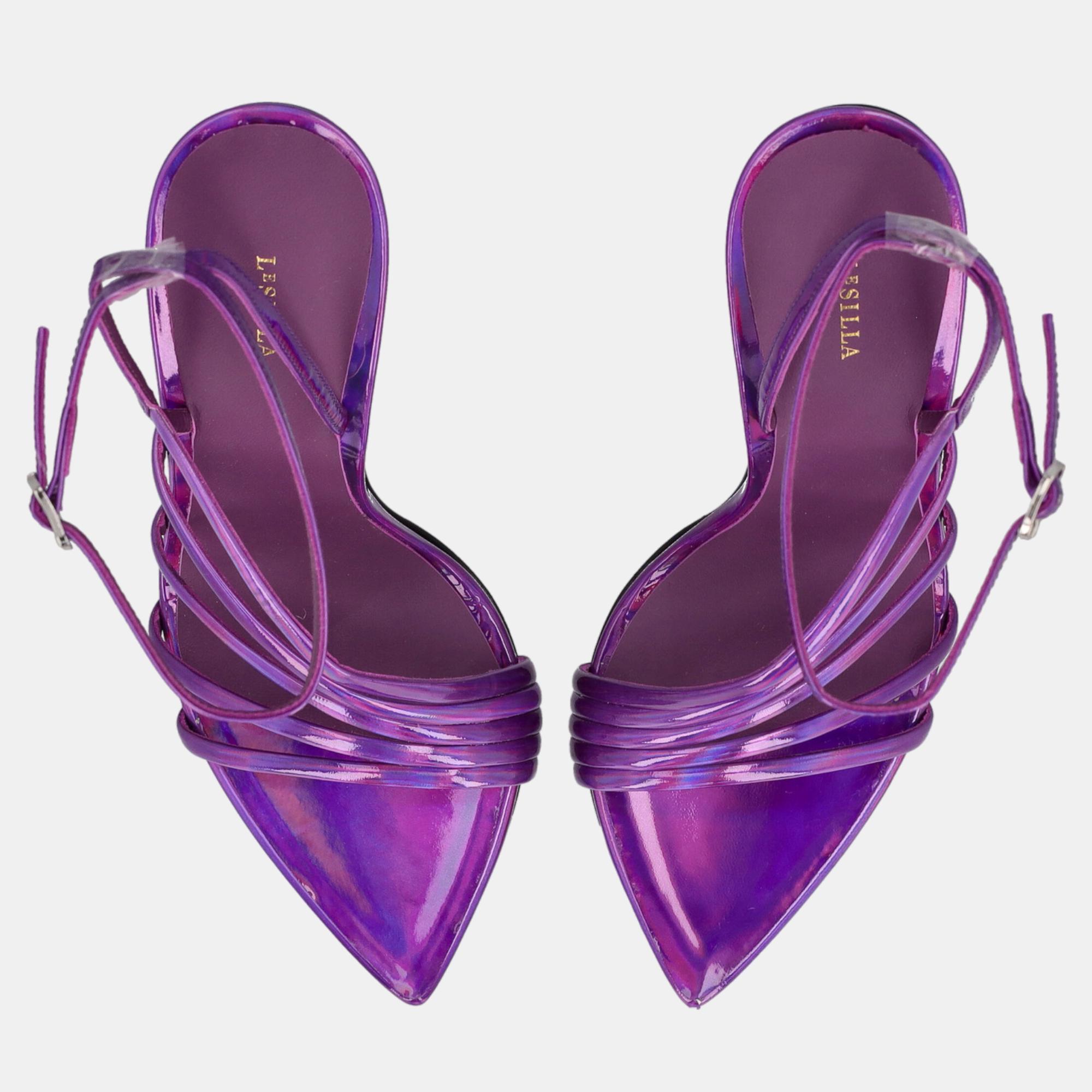 

Le Silla Women's Leather Sandals - Purple - EU