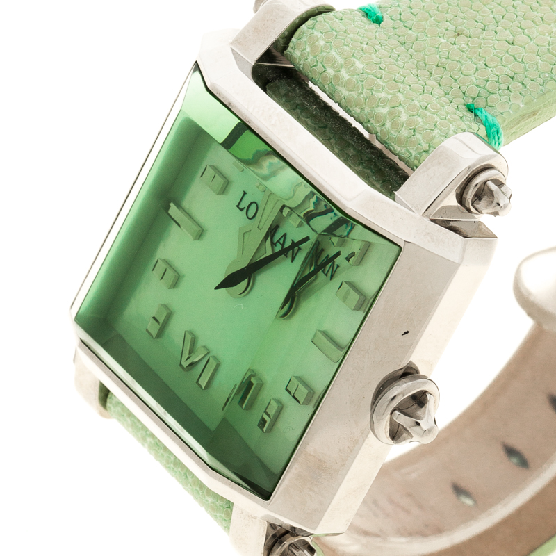 

Locman Green Mother of Pearl N.F0464 Sharkskin Leather Women's Wristwatch