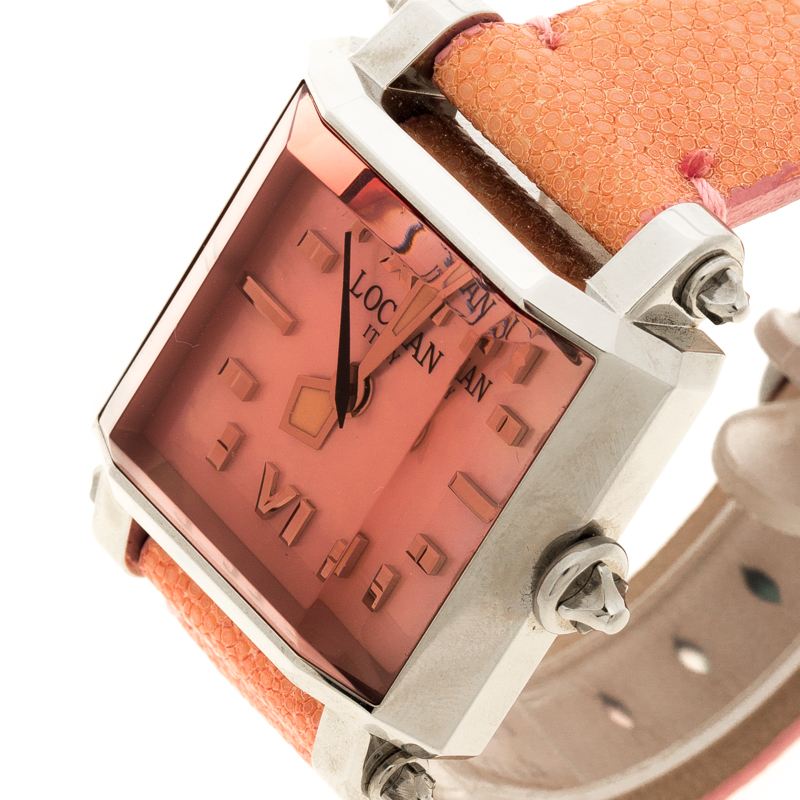 

Locman Pink Mother of Pearl N.F0840 Sharkskin Leather Women's Wristwatch