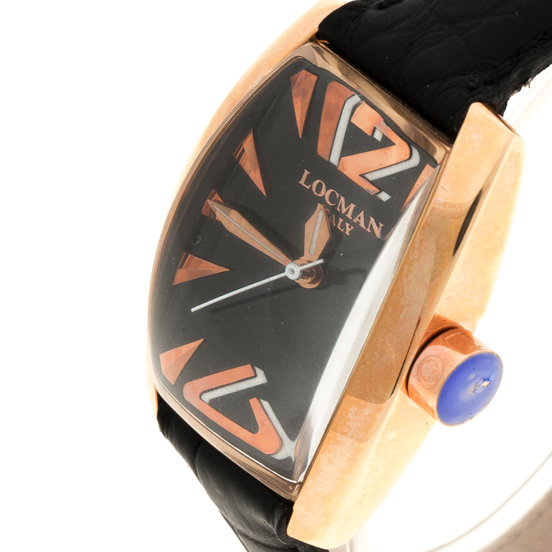 

Locman Black Panorama N.1106 Alligator Leather Women's Wristwatch