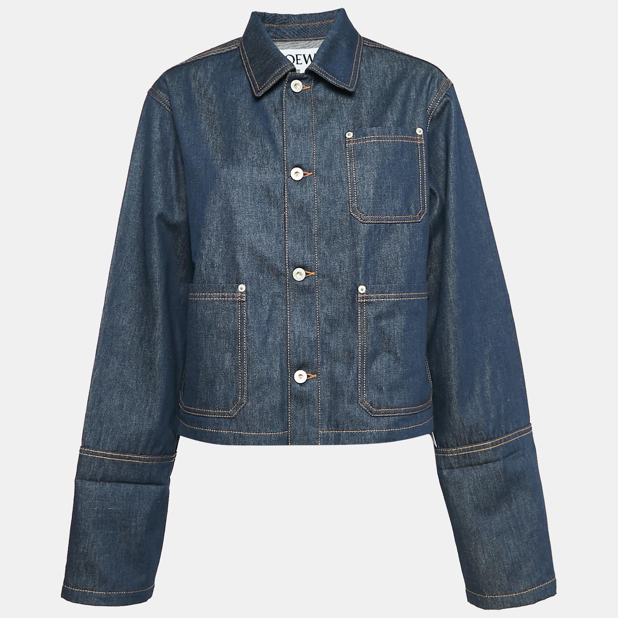 

Loewe Blue Denim Fisherman Turn-Up Jacket M