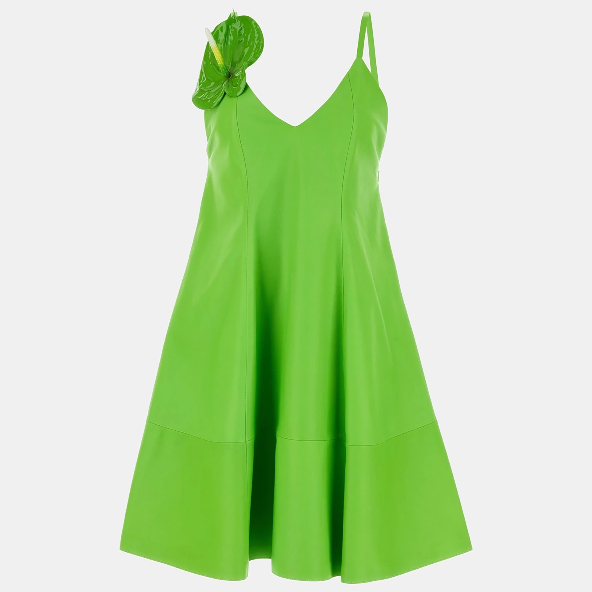 

Loewe Fluo Green Leather Mini Dress Women’s