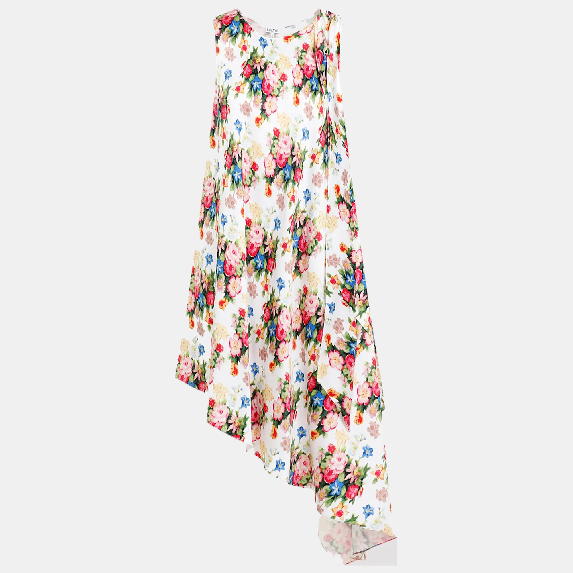 

Loewe Multicolor Soft Pink Asymmetric Dress FR 36