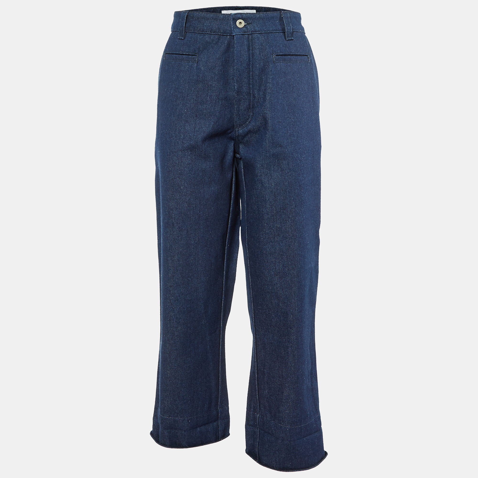 Pre-owned Loewe Blue Denim Fisherman Cuffed Jeans Xxl/waist 37"