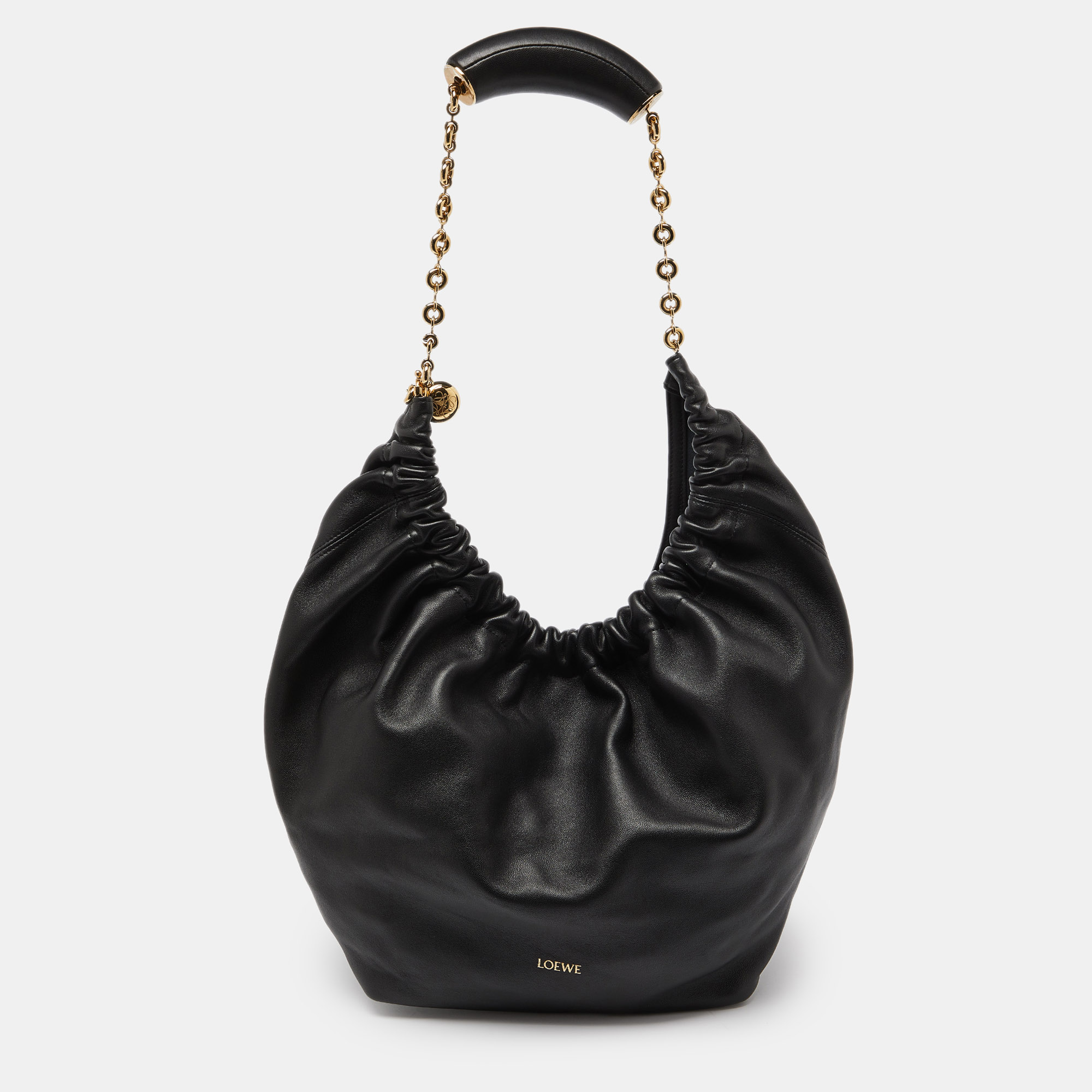 

Loewe Black Leather Medium Squeeze Bag