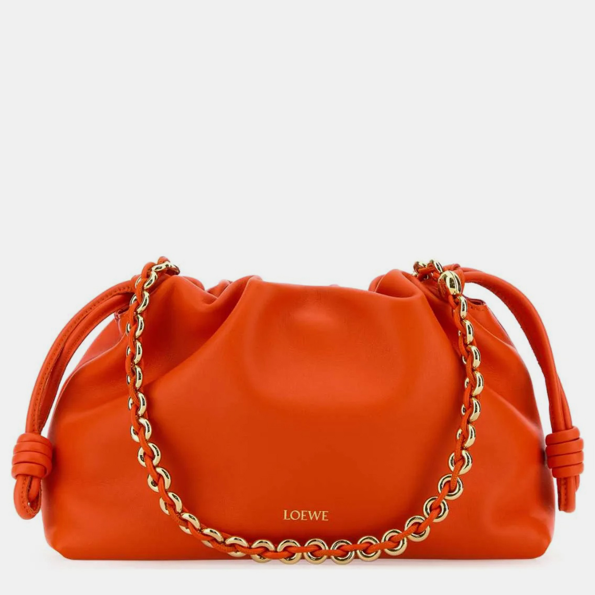 

Loewe Fluo Orange Nappa Leather Medium Flamenco Clutch Bag