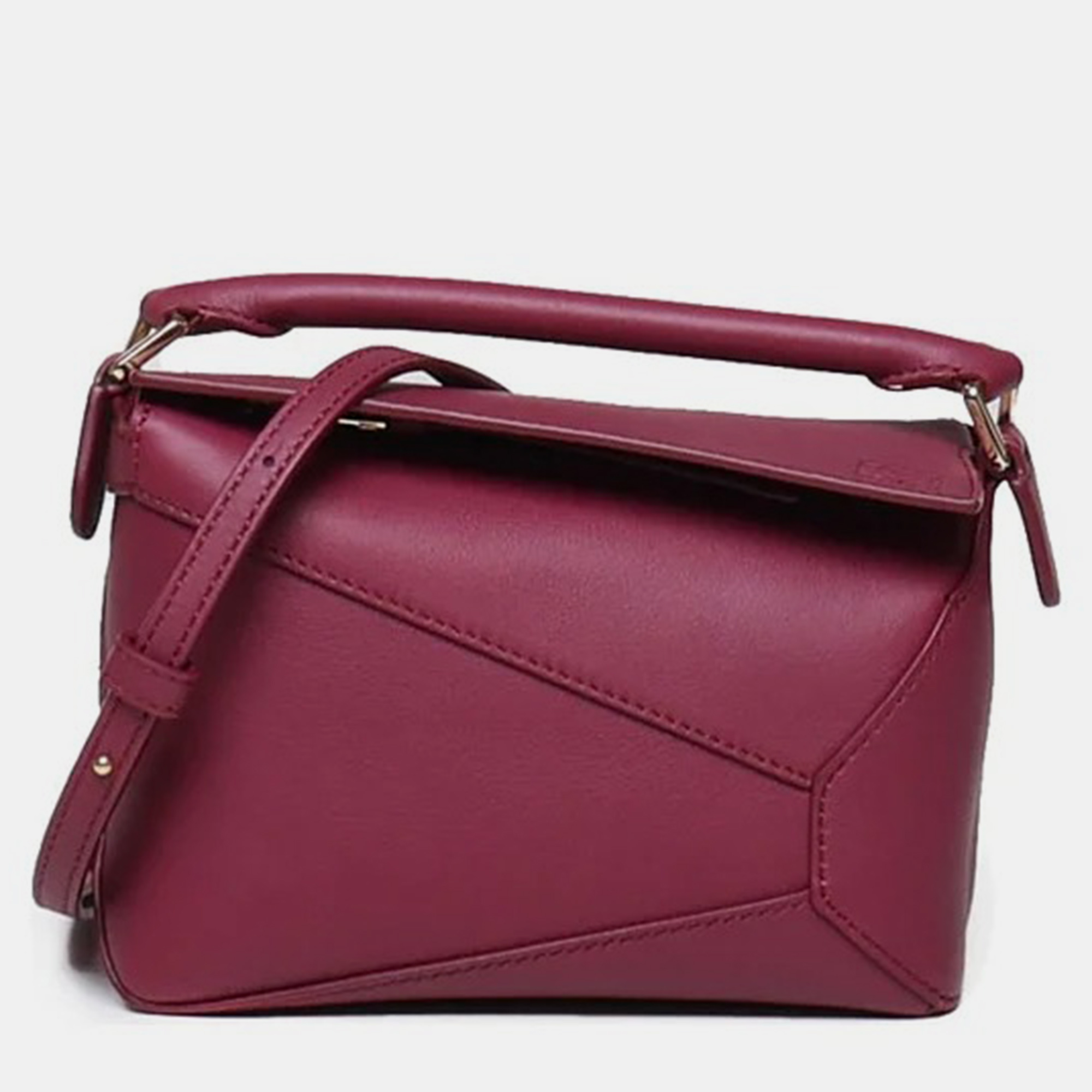 

Loewe Burgundy Puzzle Edge Mini Top Handle Bag