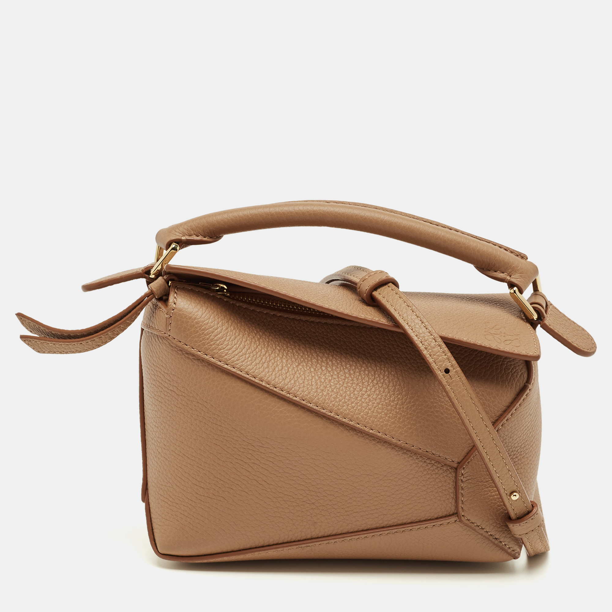 

Loewe Brown Leather Mini Puzzle Shoulder Bag
