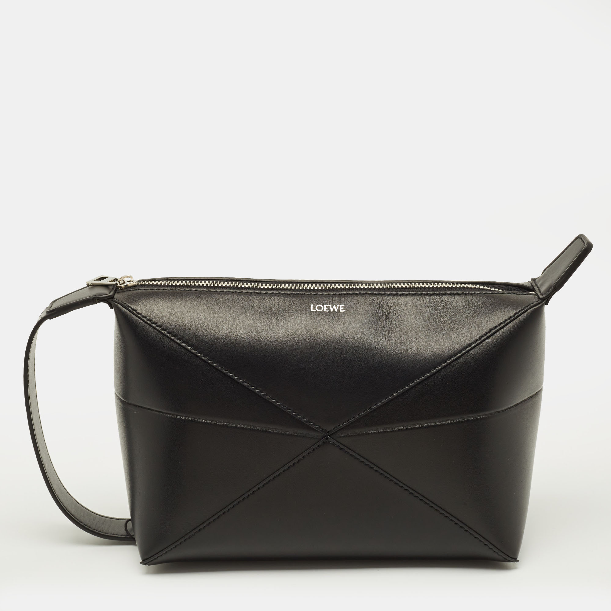 

Loewe Puzzle Black Leather Make-Up Bag