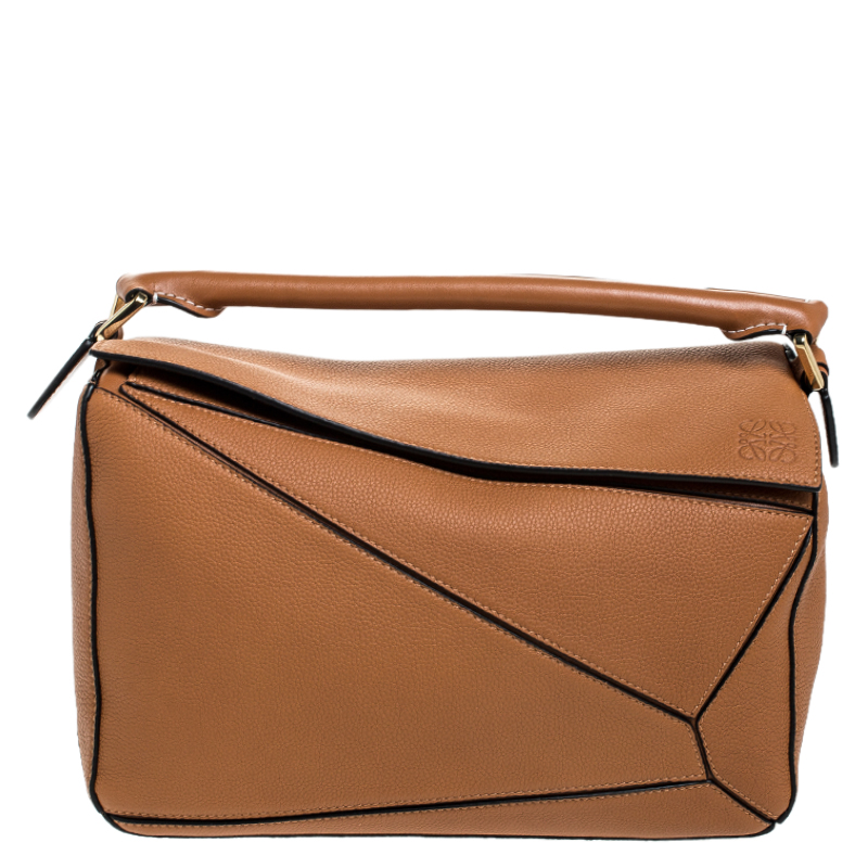 مملوكة مسبقًا حقيبة كتف لويفي بازل جلد بني فاتح متوسطة