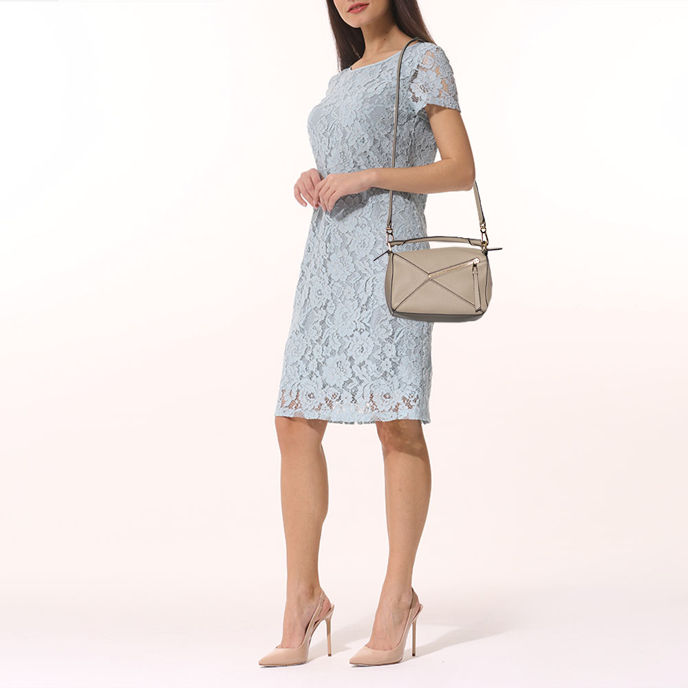 

Loewe Beige Leather Small Puzzle Shoulder Bag