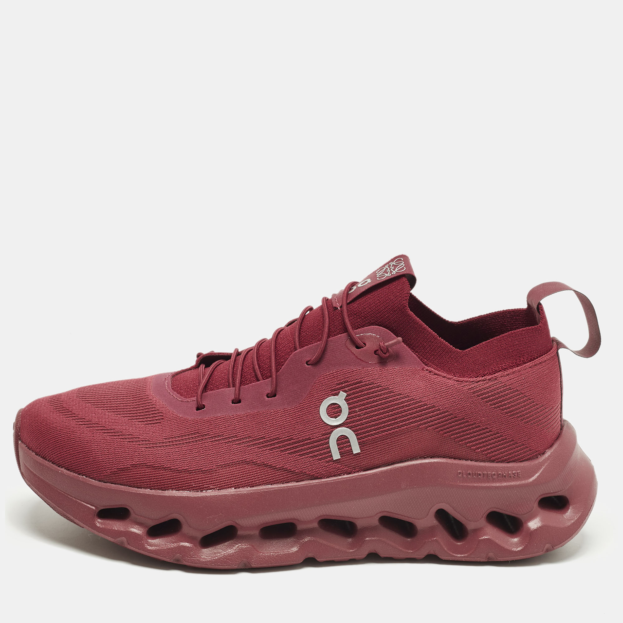 

Loewe x On Cloudtilt Size  Burgundy Knit Fabric Low Top Sneakers