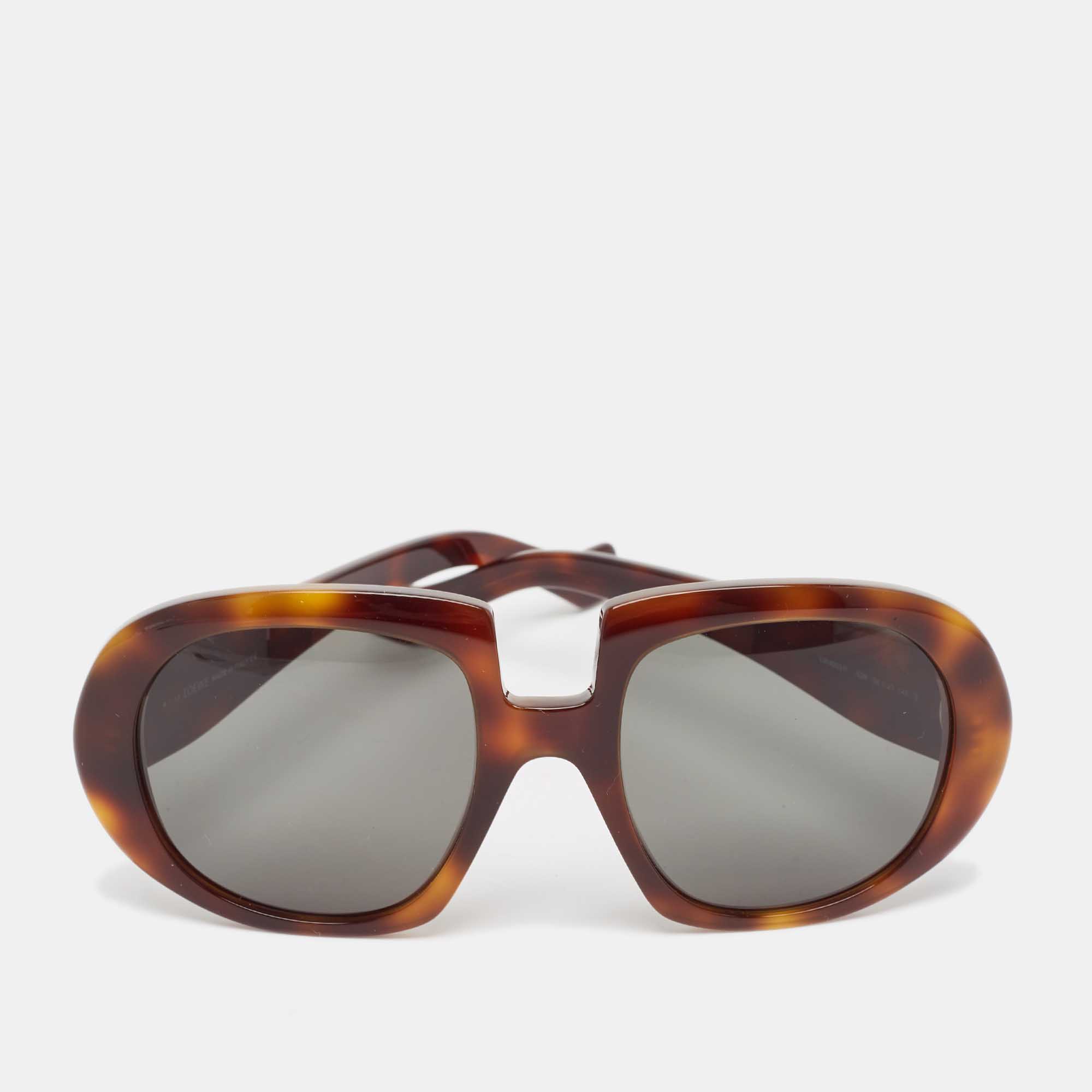 

Loewe Brown Tortoise LW400311 Half Moon Oversized Sunglasses