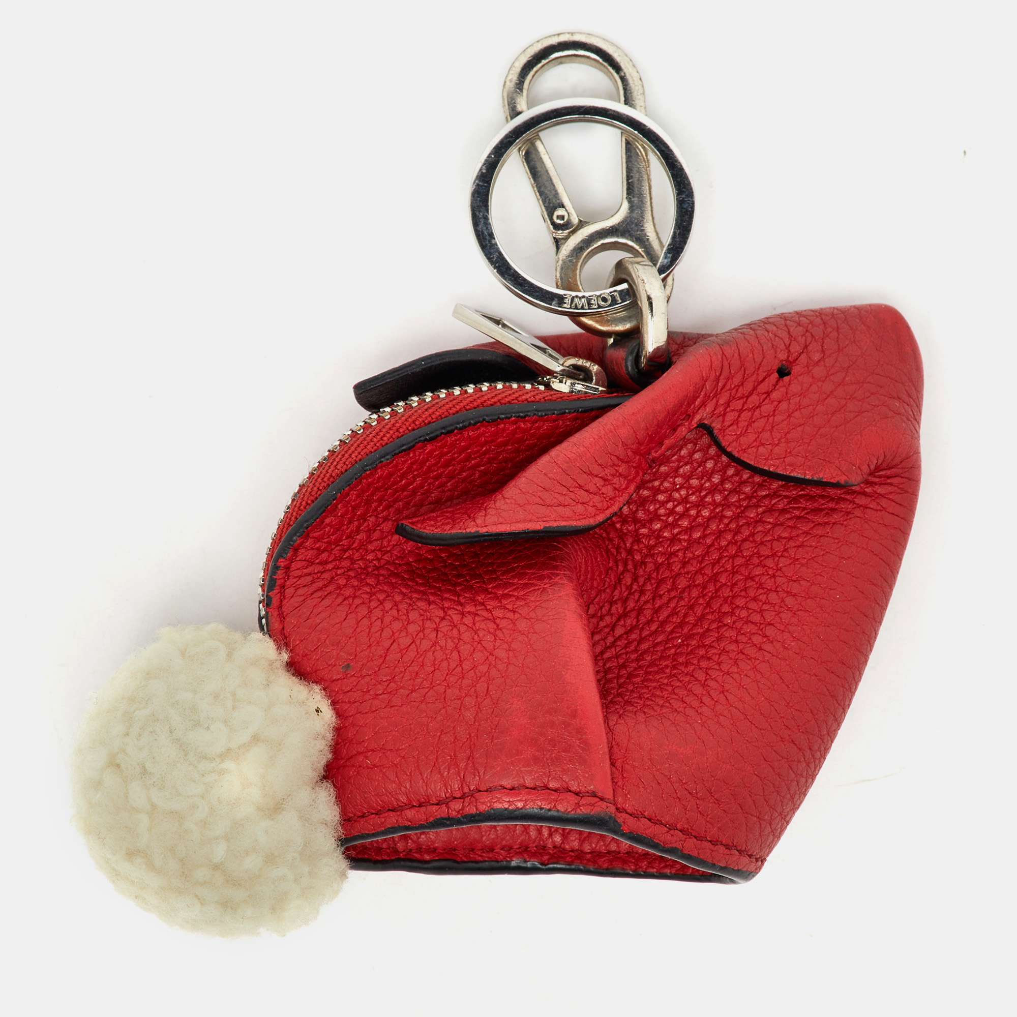 

Loewe Red Leather Rabbit Purse Bag Charm