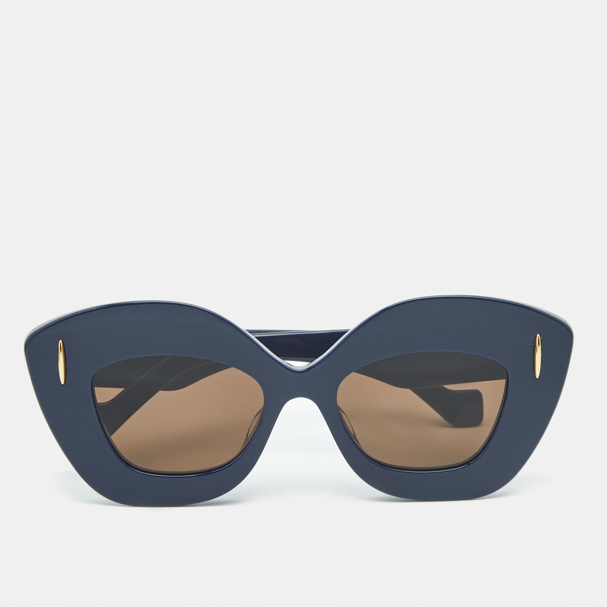 

Loewe Navy Blue/Black LW40127I Anagram Frame Cat Eye Sunglasses