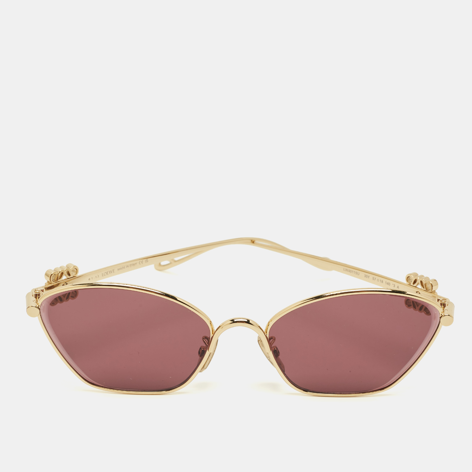 

Loewe Purple/Gold Tone LW40115U Anagram Cat Eye Sunglasses