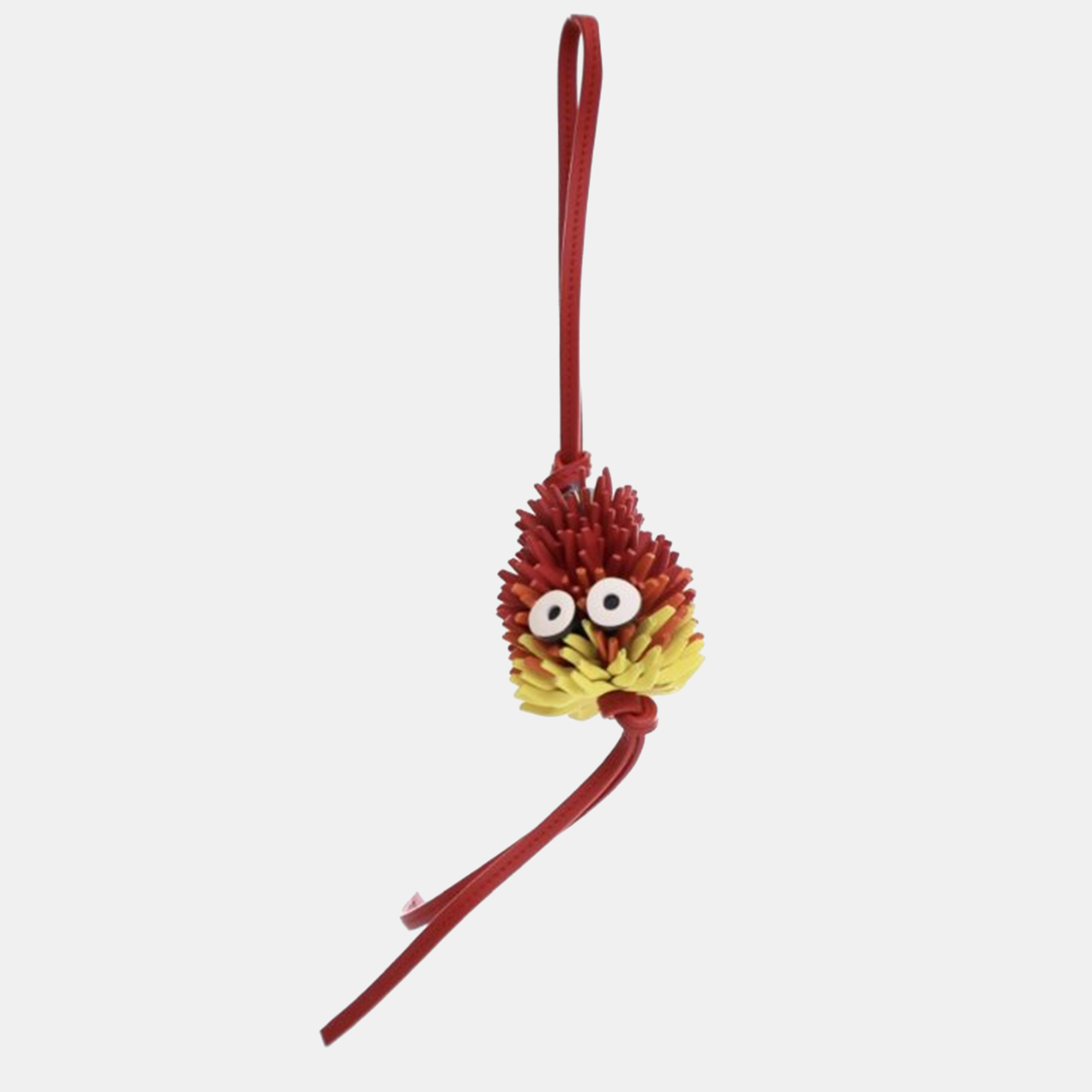 LOEWE Pre-owned X Studio Ghibli Calfskin Calcifer Bag Charm In Red