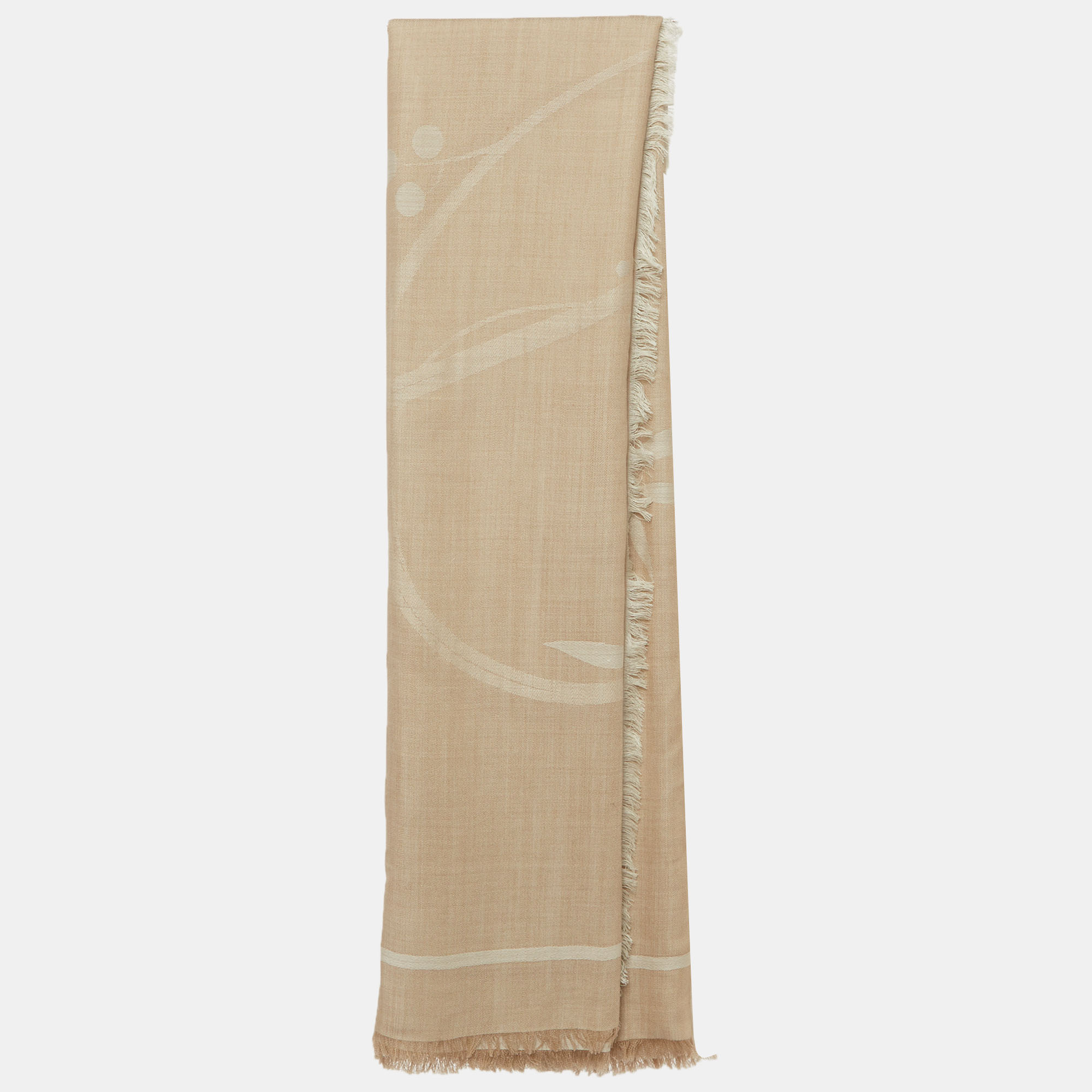 

Loewe Beige Monogram Wool Foulard Scarf