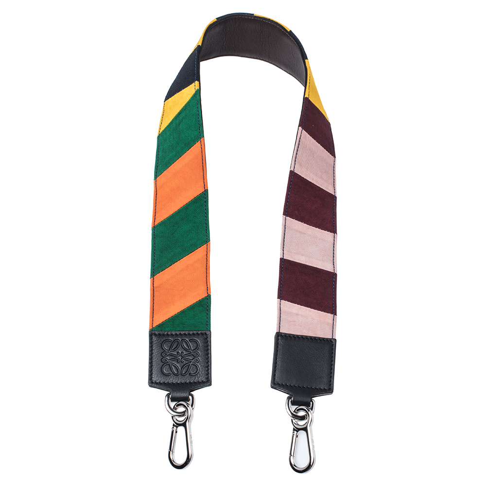 

Loewe Multicolor Canvas and Leather Colorblock Bag Strap
