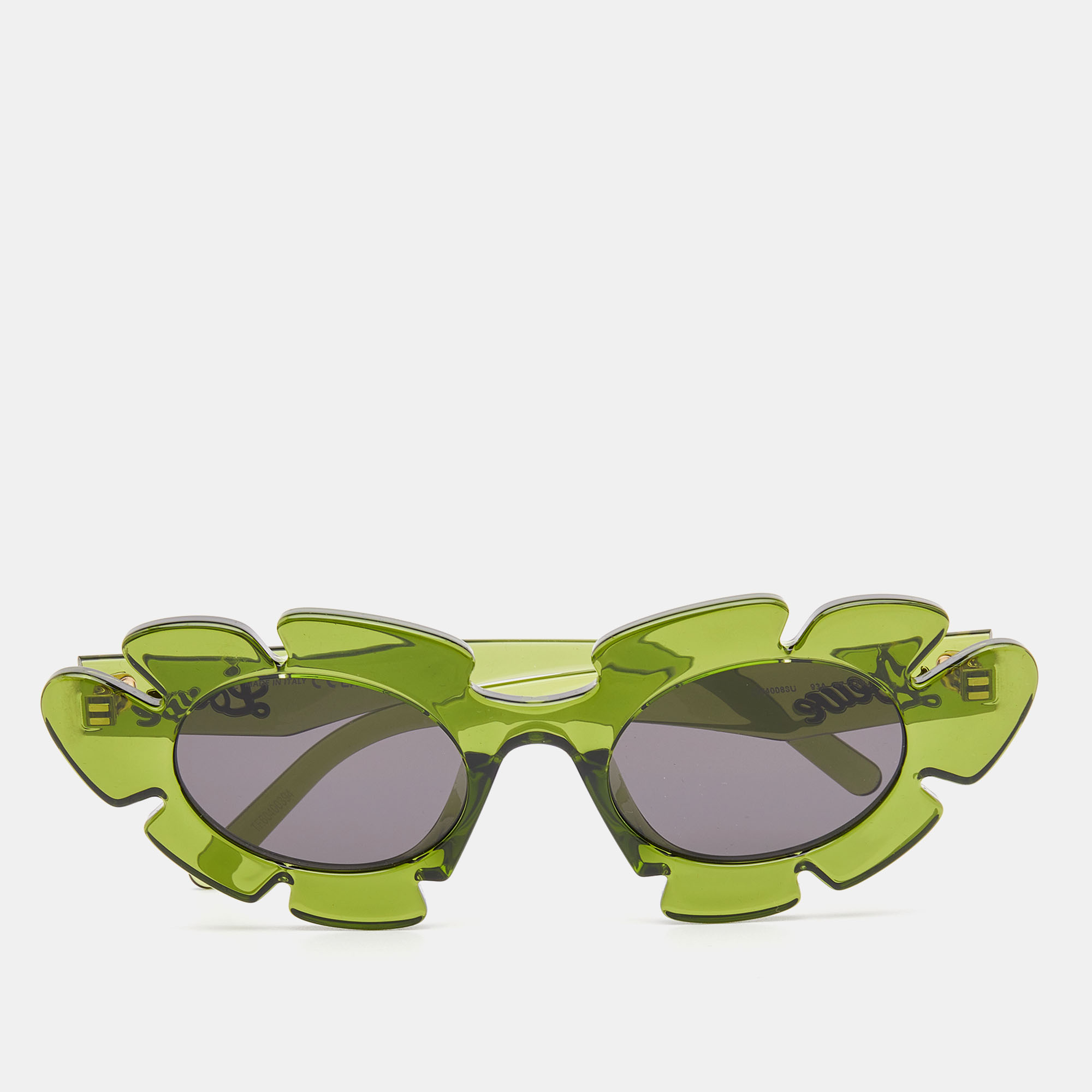 Pre Owned Loewe x Paula's Green/ Grey LW40088U Geometric Sunglasses