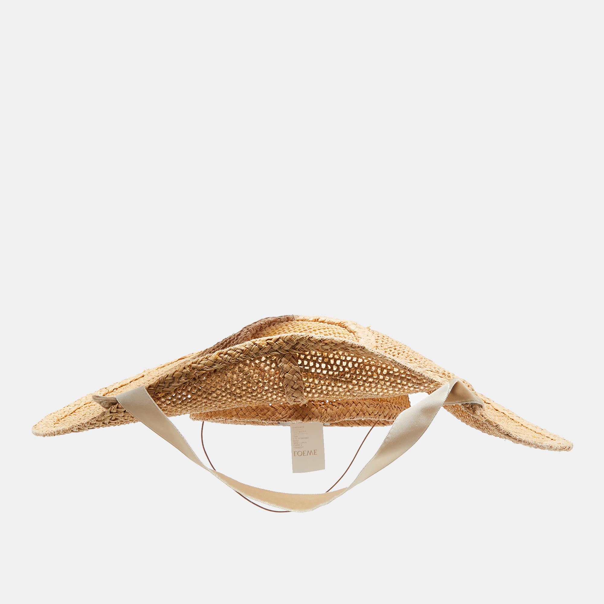 Loewe Beige Halo Woven Raffia Hat