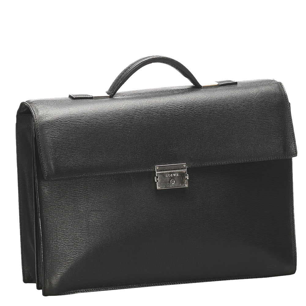 

Loewe Black Leather Business Bag