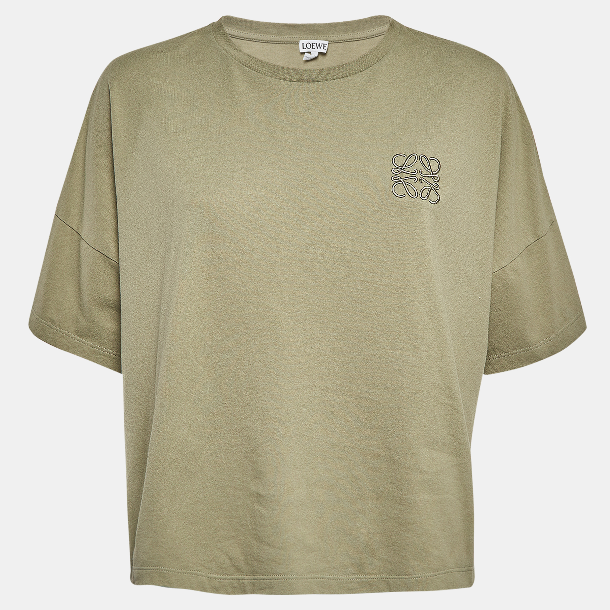 

Loewe Green Anagram Logo Embroidered Cotton T-Shirt S