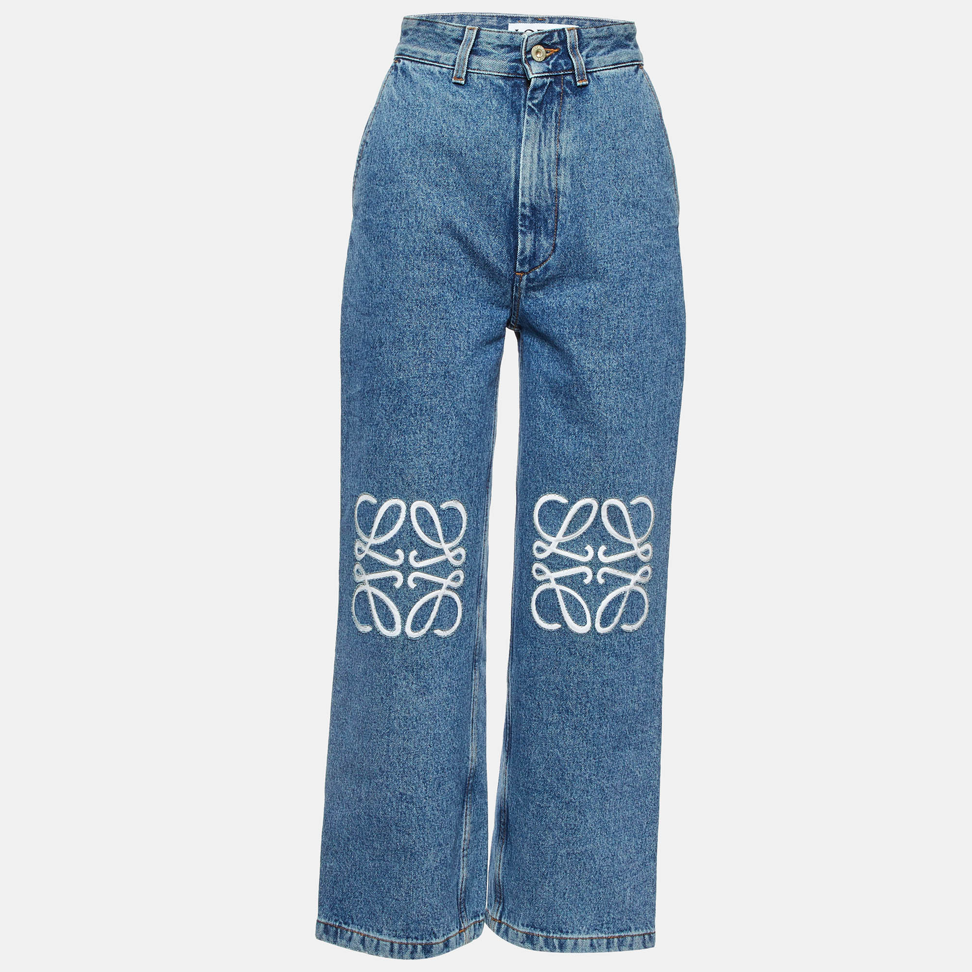 

Loewe Blue Denim Anagram Detail Baggy Jeans XS