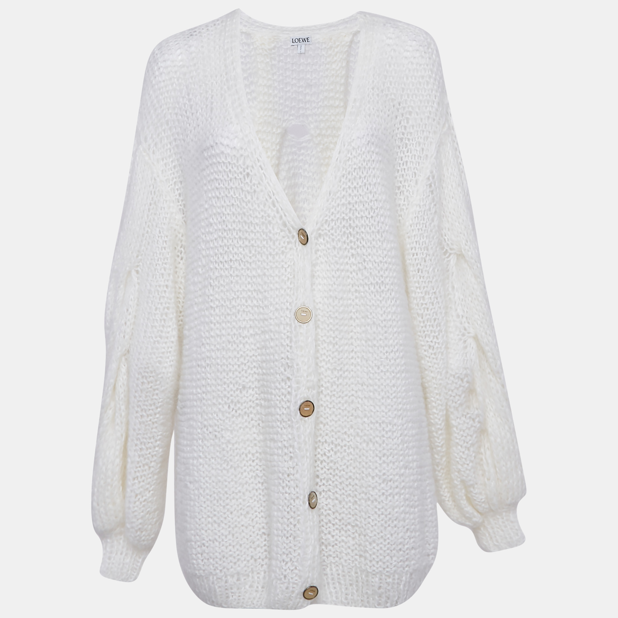 

Loewe Off-White Cable Knit Cardigan M