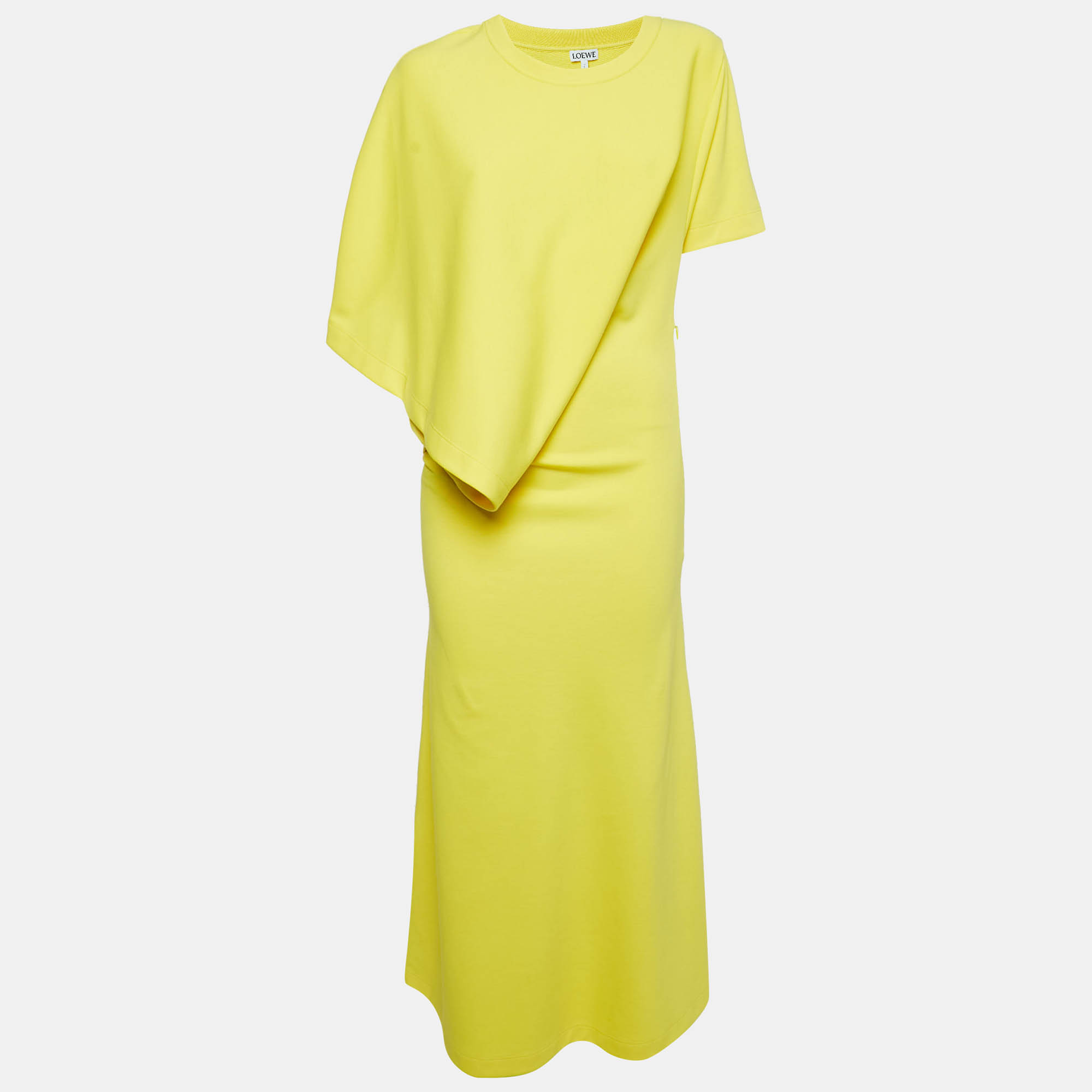 

Loewe Yellow Jersey Asymmetric Long Dress L