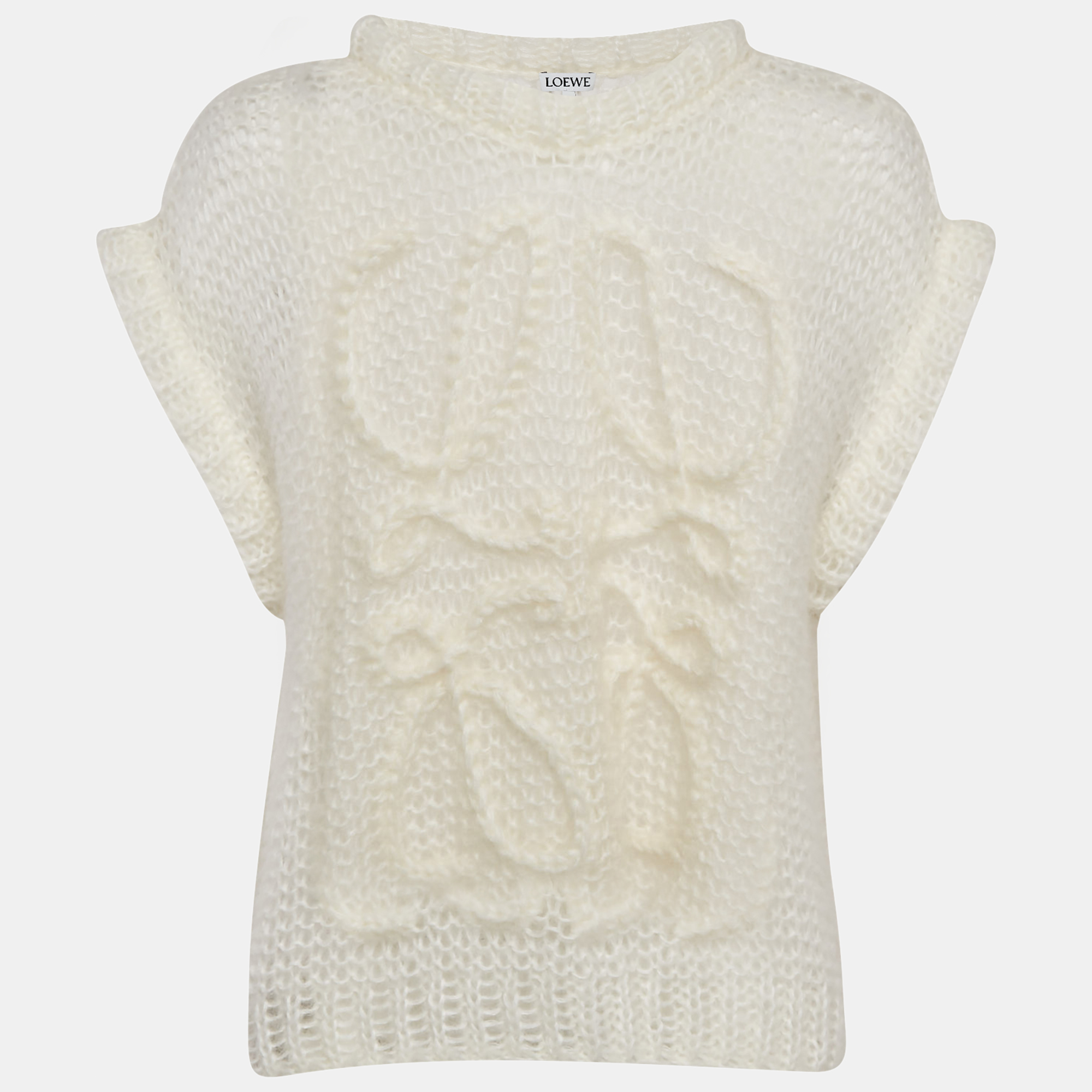 

Loewe White Anagram Mohair Sheer Vest M