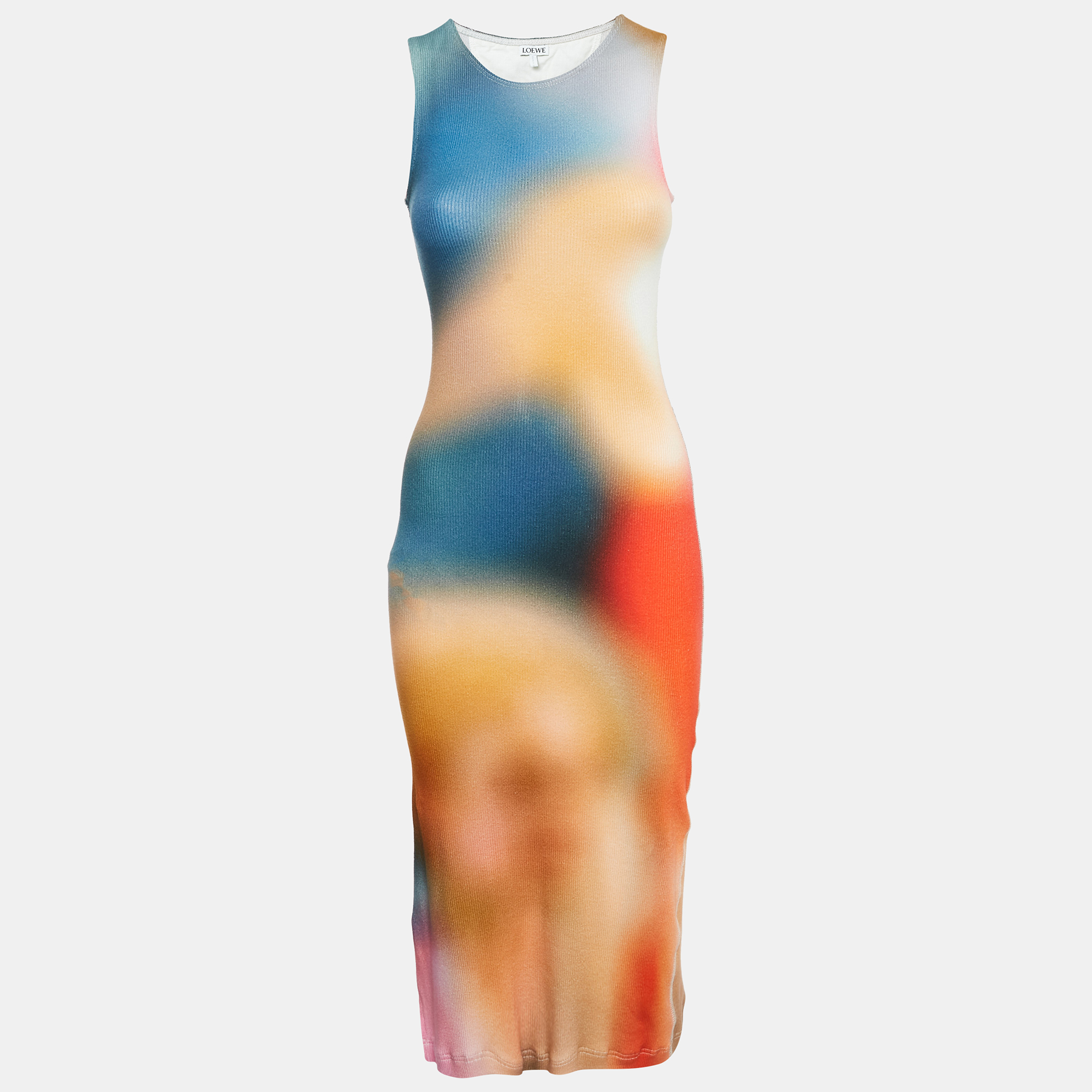 

Loewe Multicolor Rib Knit Sleeveless Tank Dress XS