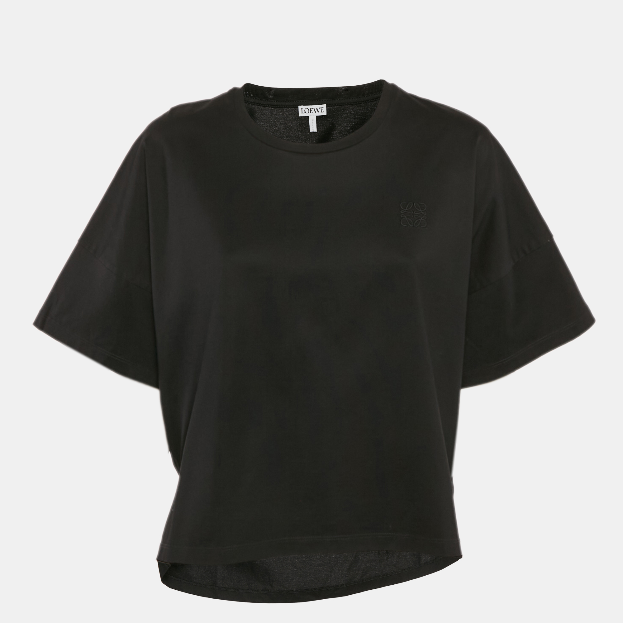 

Loewe Black Cotton Anagram Embroidered T-Shirt XS