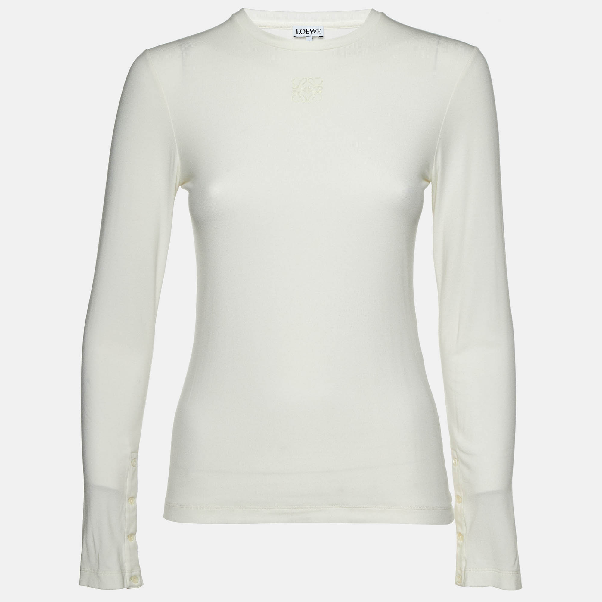 

Loewe White Anagram Jersey Long Sleeve T-Shirt M