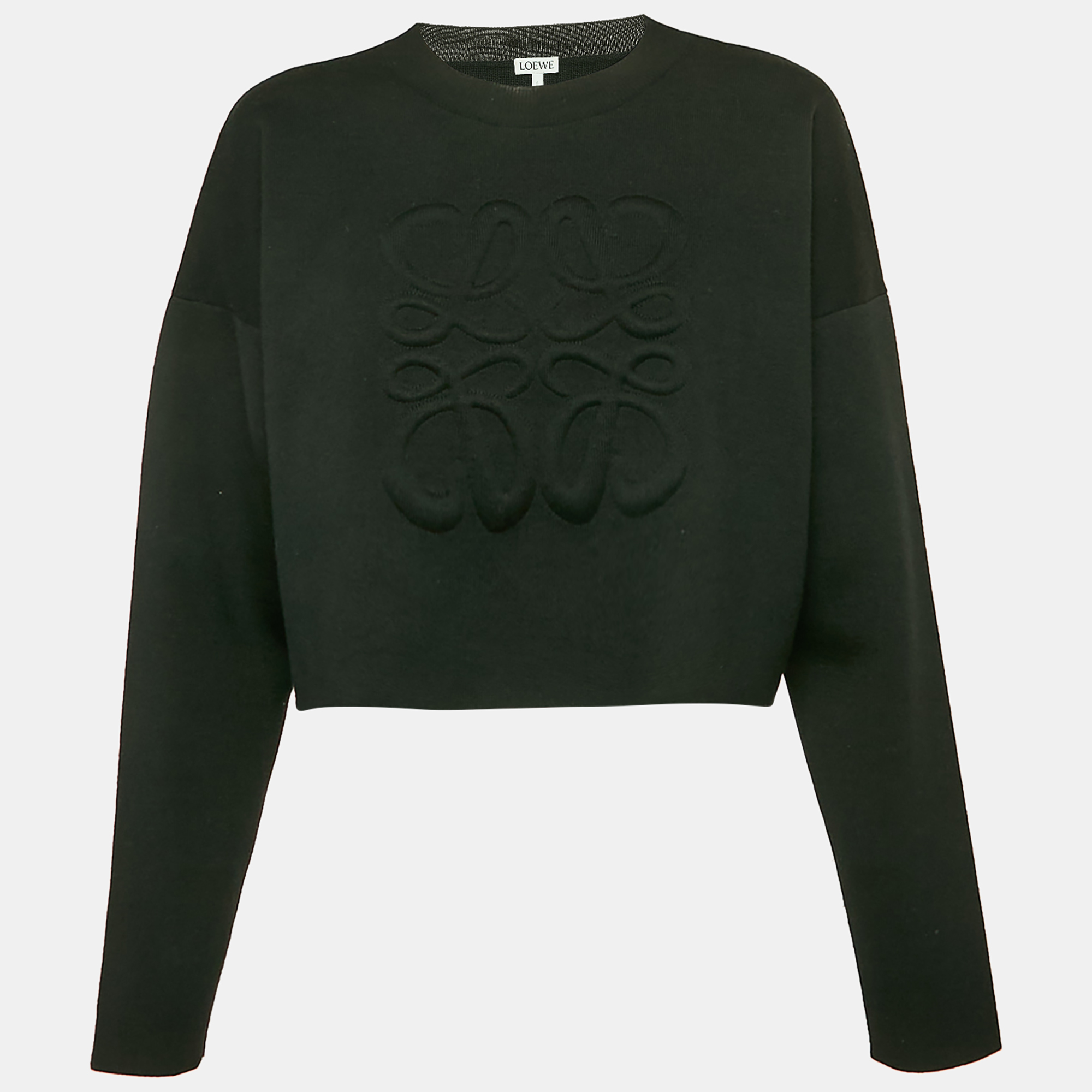 

Loewe Black Padded 3D Anagram Wool Crewneck Sweatshirt M