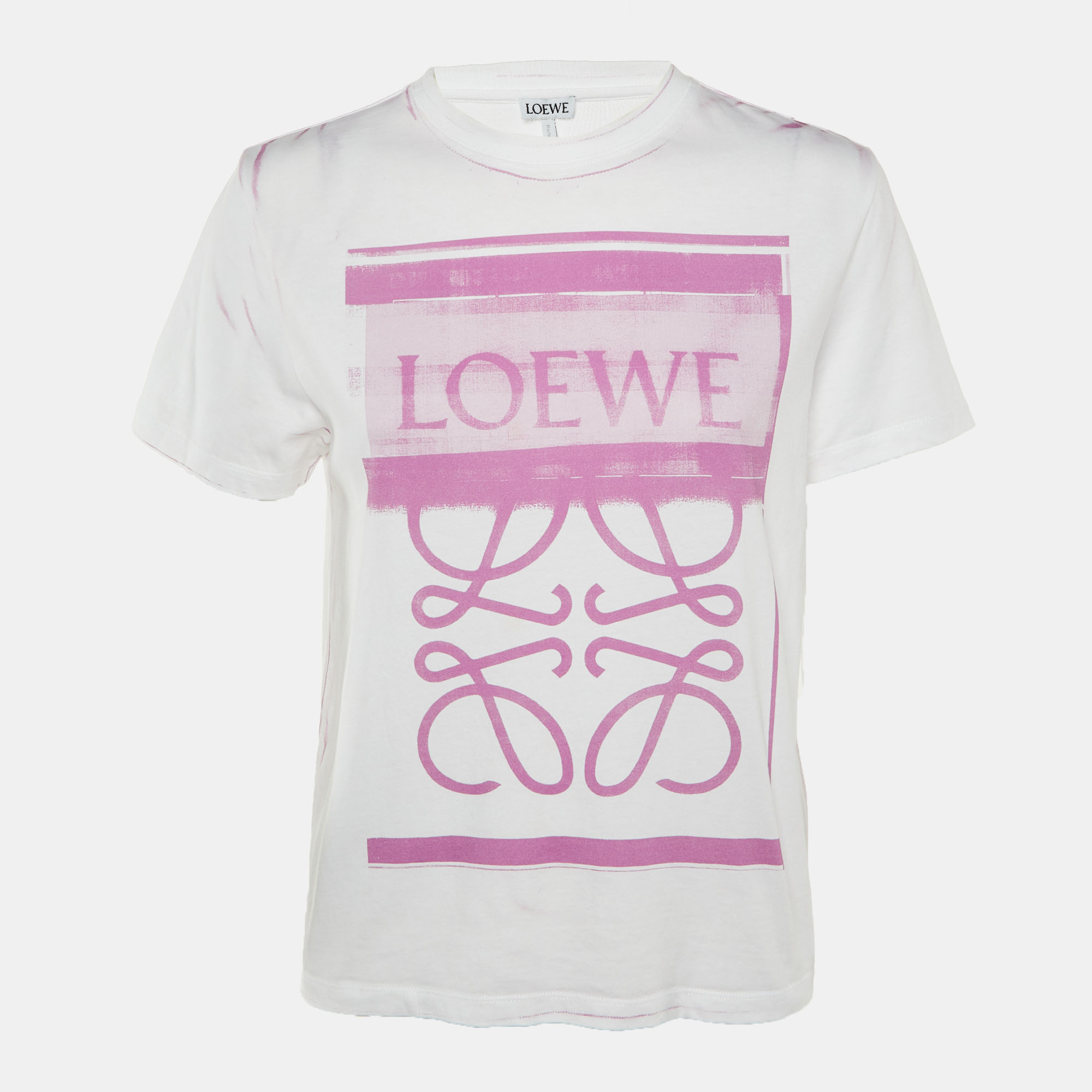 

Loewe White Anagram Digital Print Cotton Crew Neck T-Shirt M