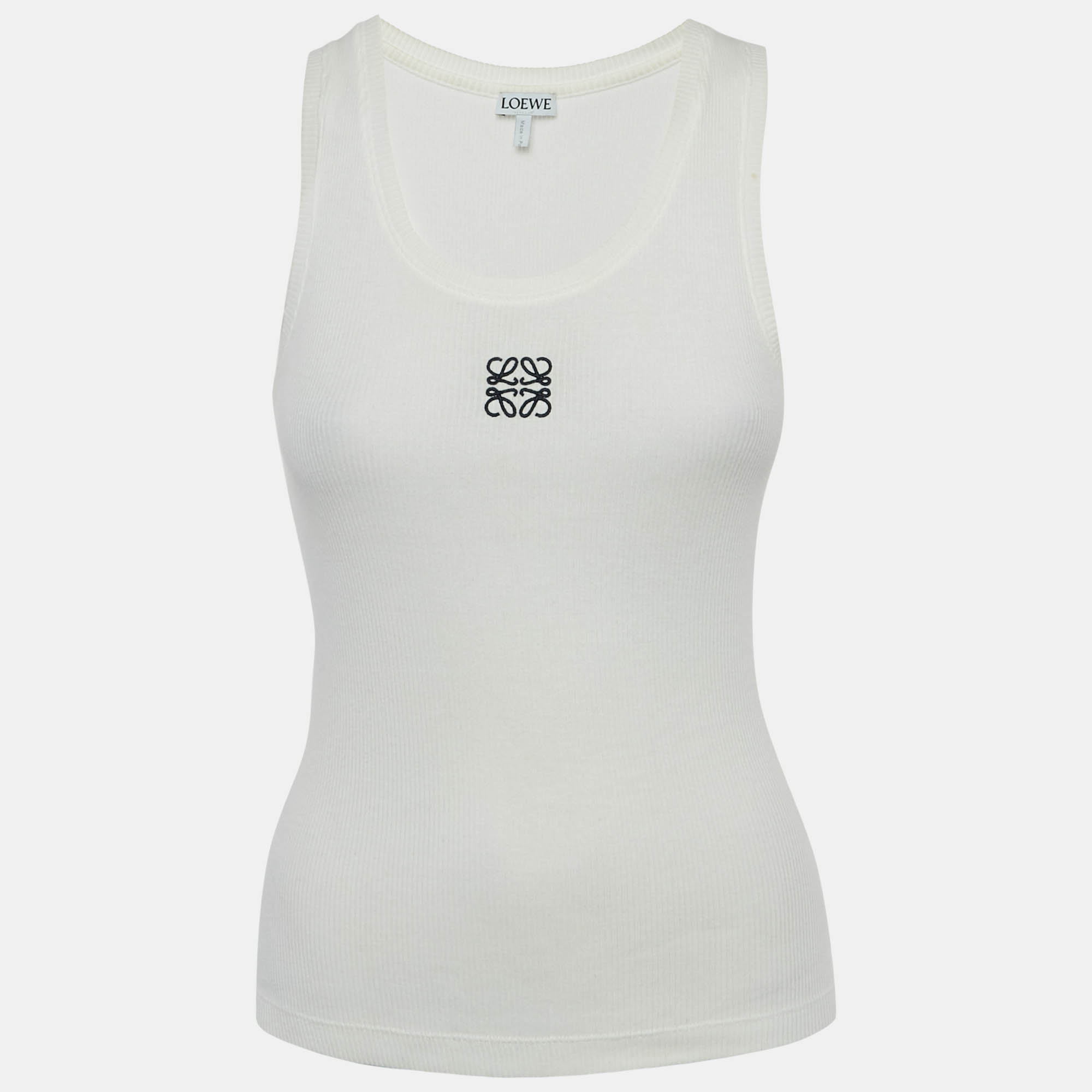 

Loewe Off-White Anagram Embroidery Rib Knit Tank Top S