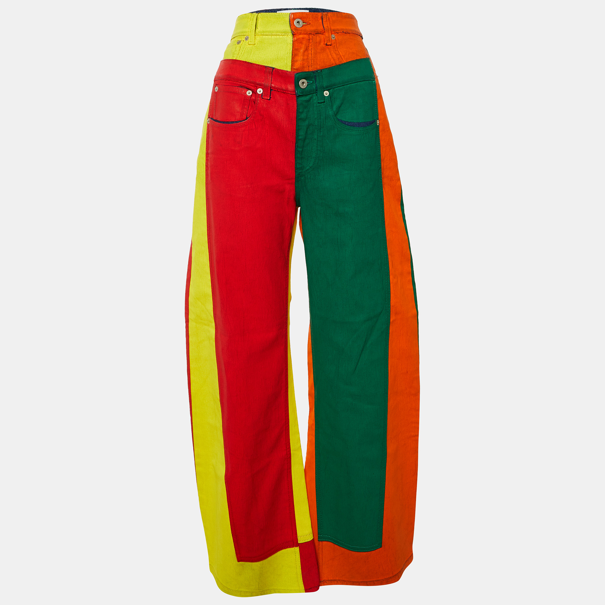 

Loewe Multicolor Patchwork Denim Wide Leg Jeans M/Waist 30"