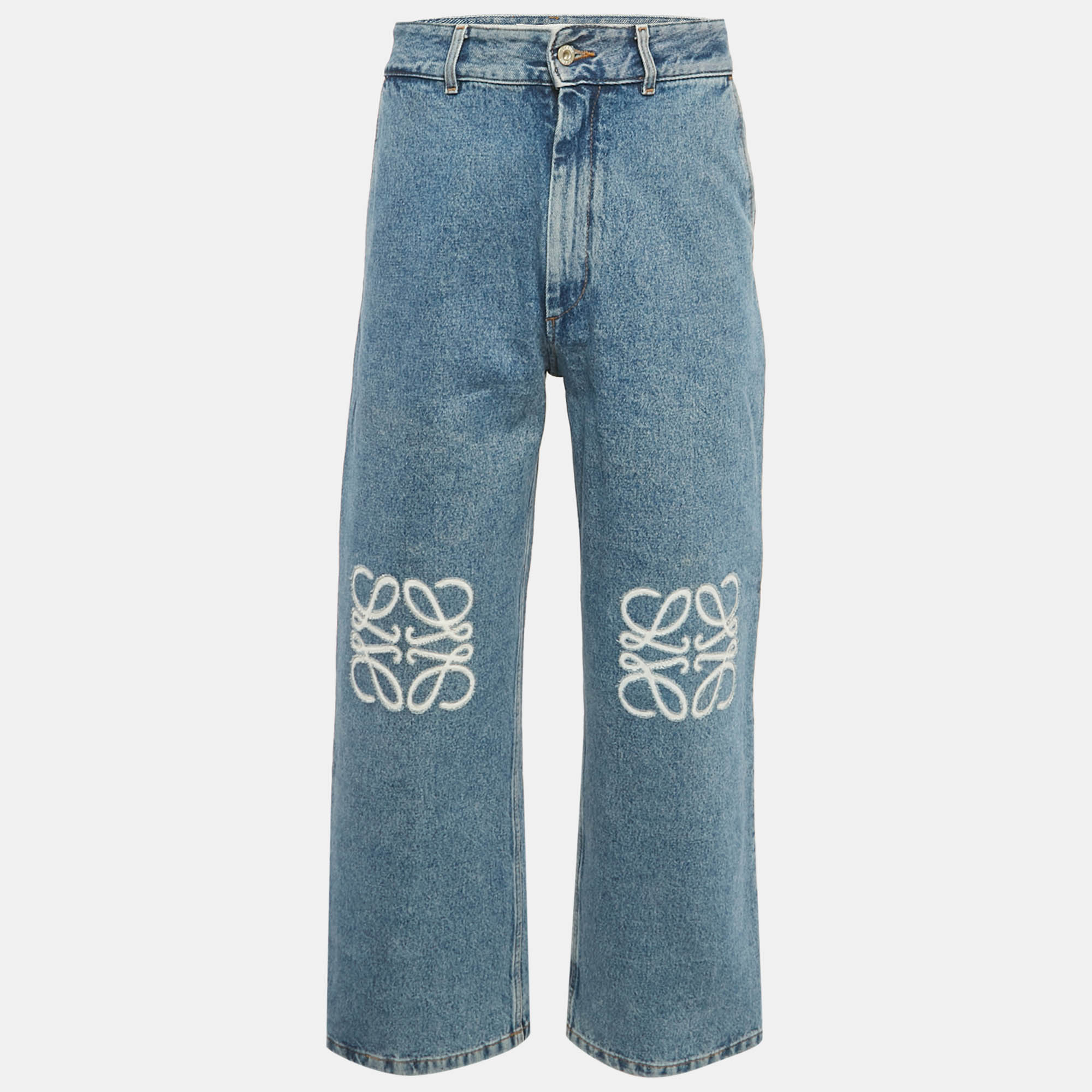 

Loewe Blue Denim Anagram Baggy Jeans M/Waist 29"
