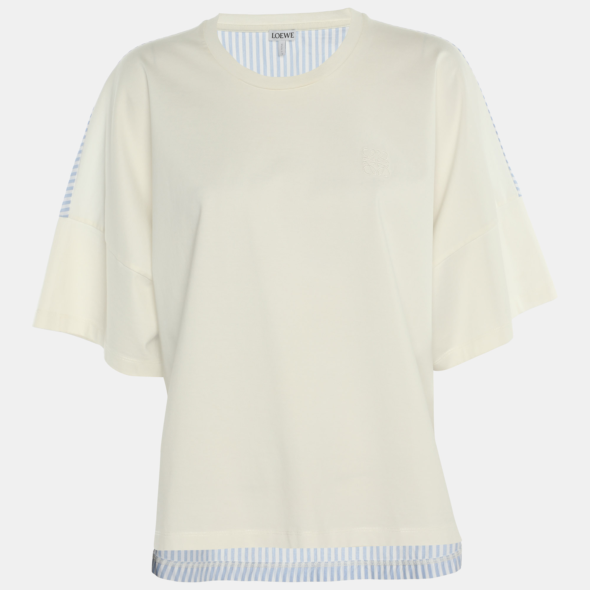 

Loewe Cream/Blue Stripe Cotton Tops M
