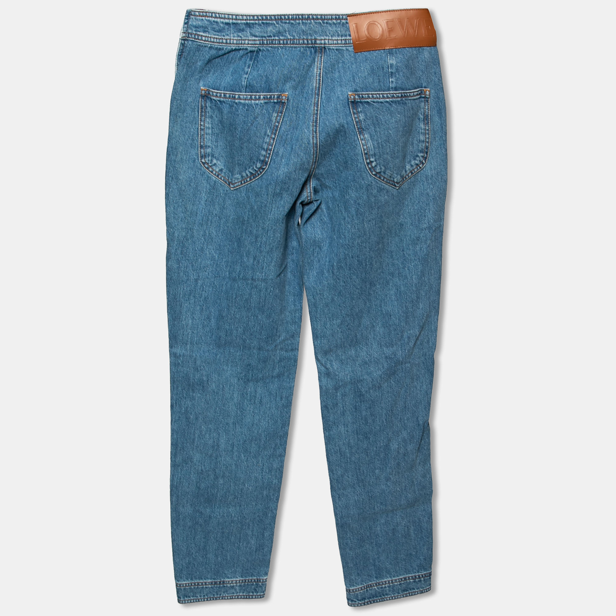 

Loewe Blue Denim Side Button Detailed Jeans