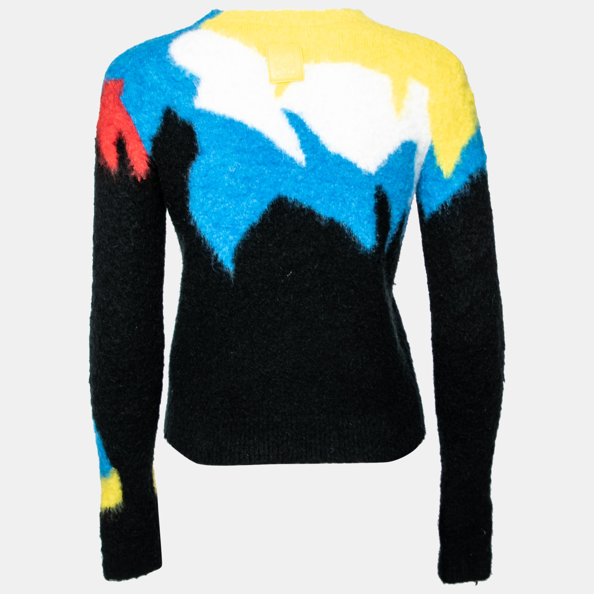 

Loewe Multicolor Intarsia Knit Crew Neck Full Sleeve Crop Sweater