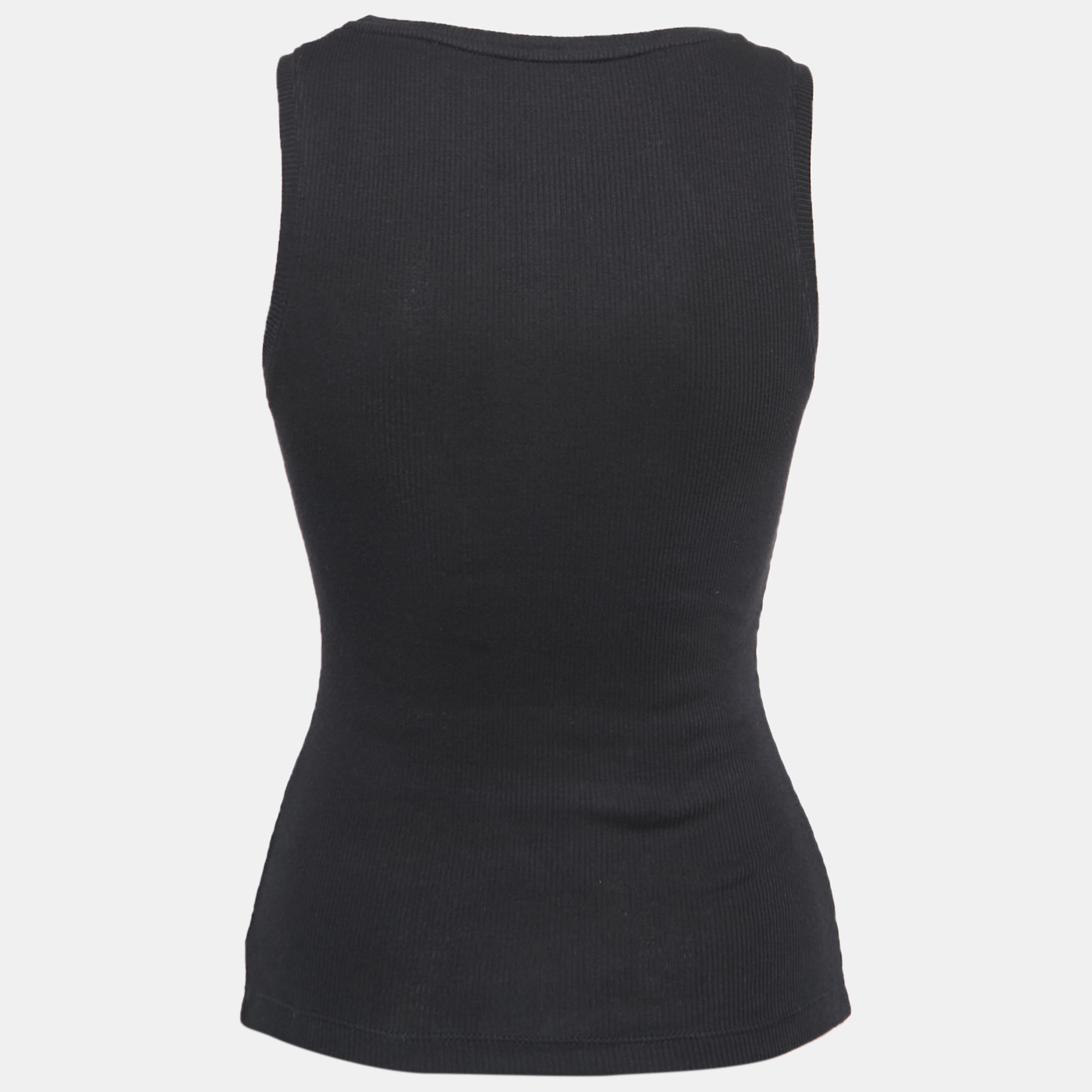 

Loewe Black Cotton Knit Anagram Embroidered Tank Top